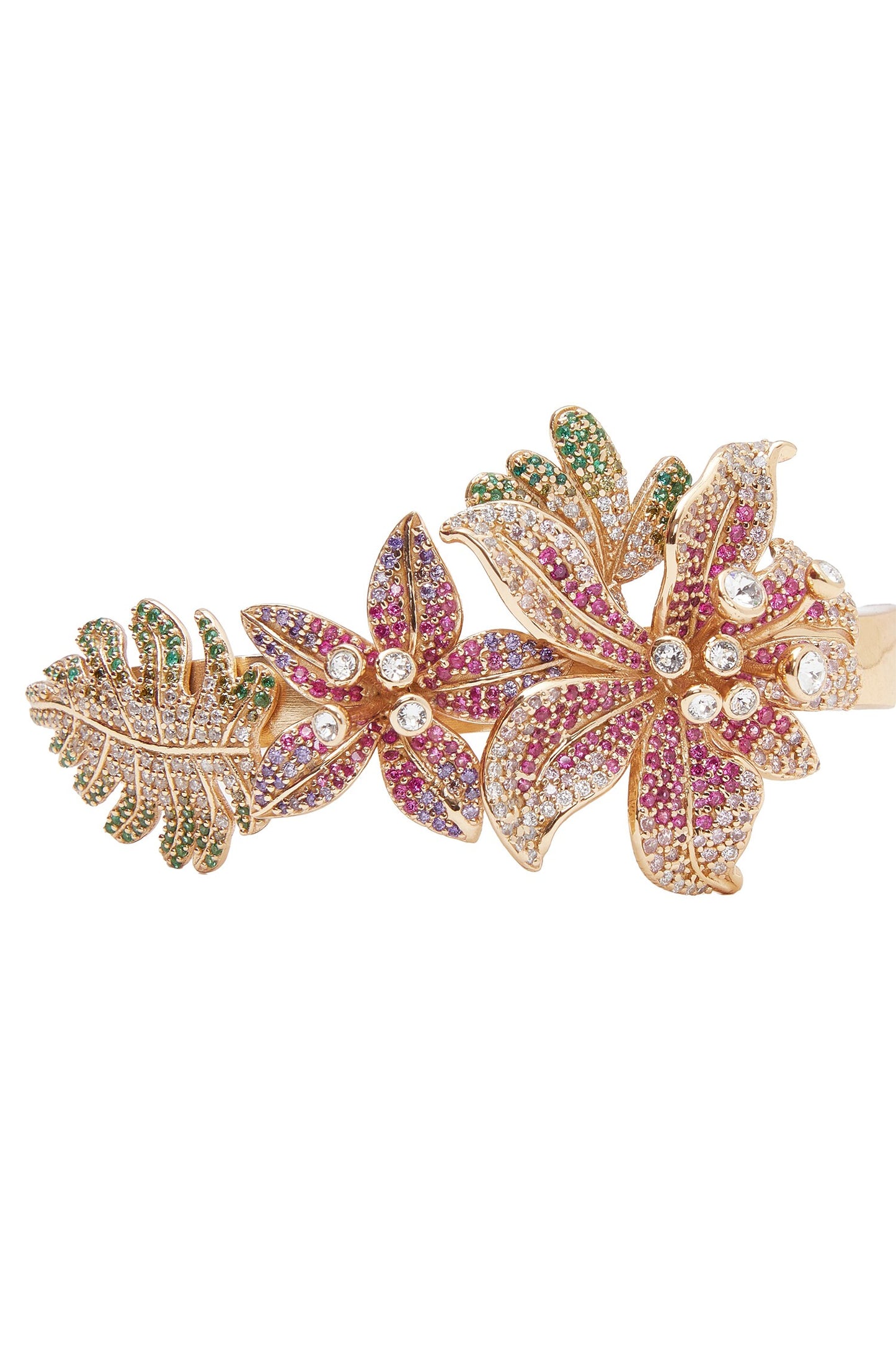 Floral Stone Embellished Bangle