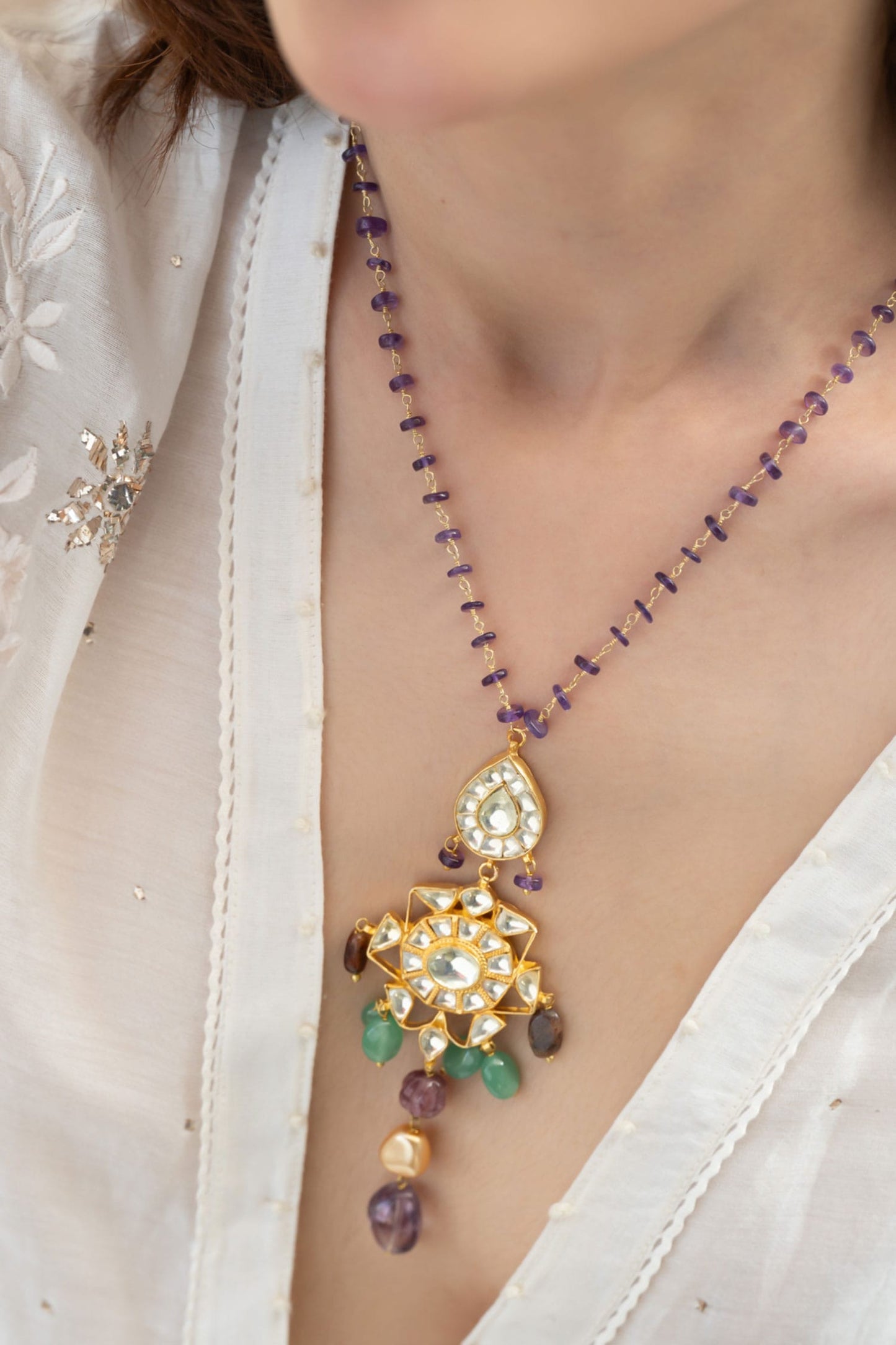 Kundan Pendant Necklace