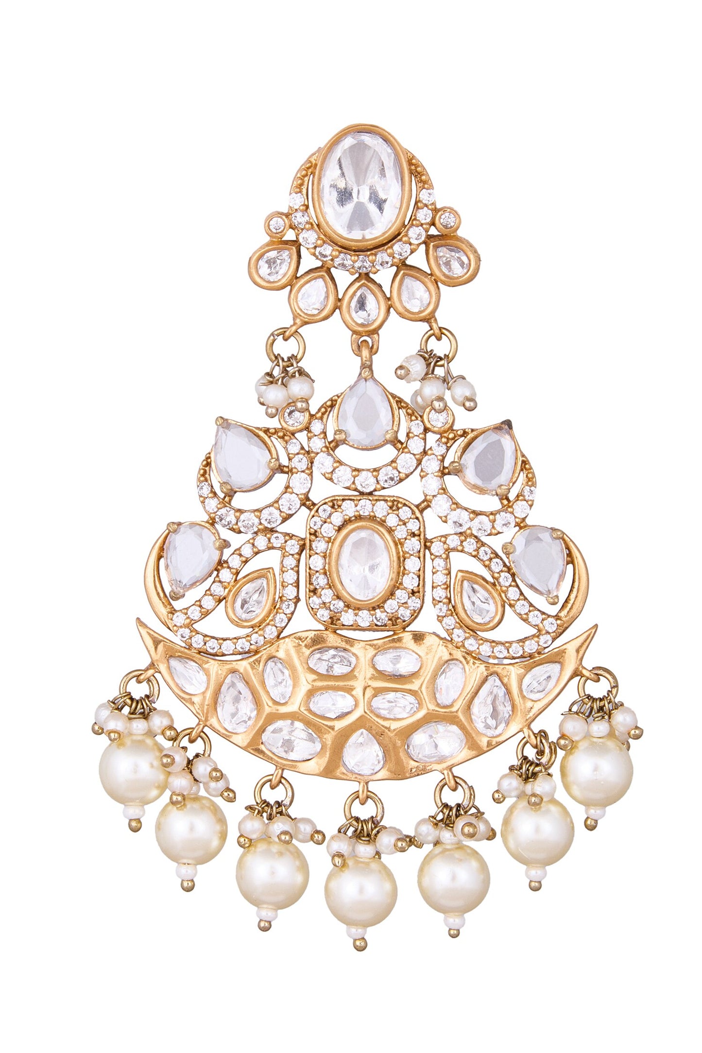 White Pearl Drop Dangle Earrings