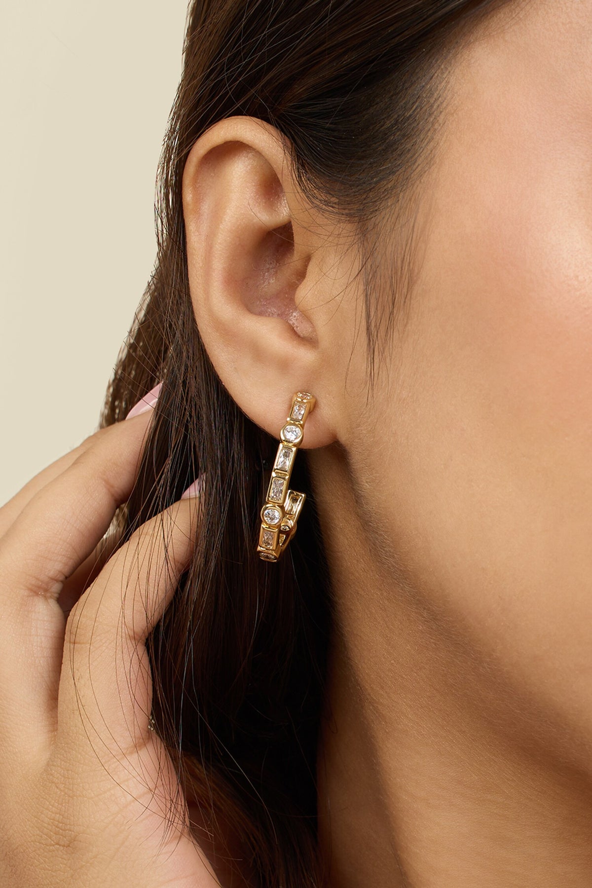 Summer Crystal Hoops