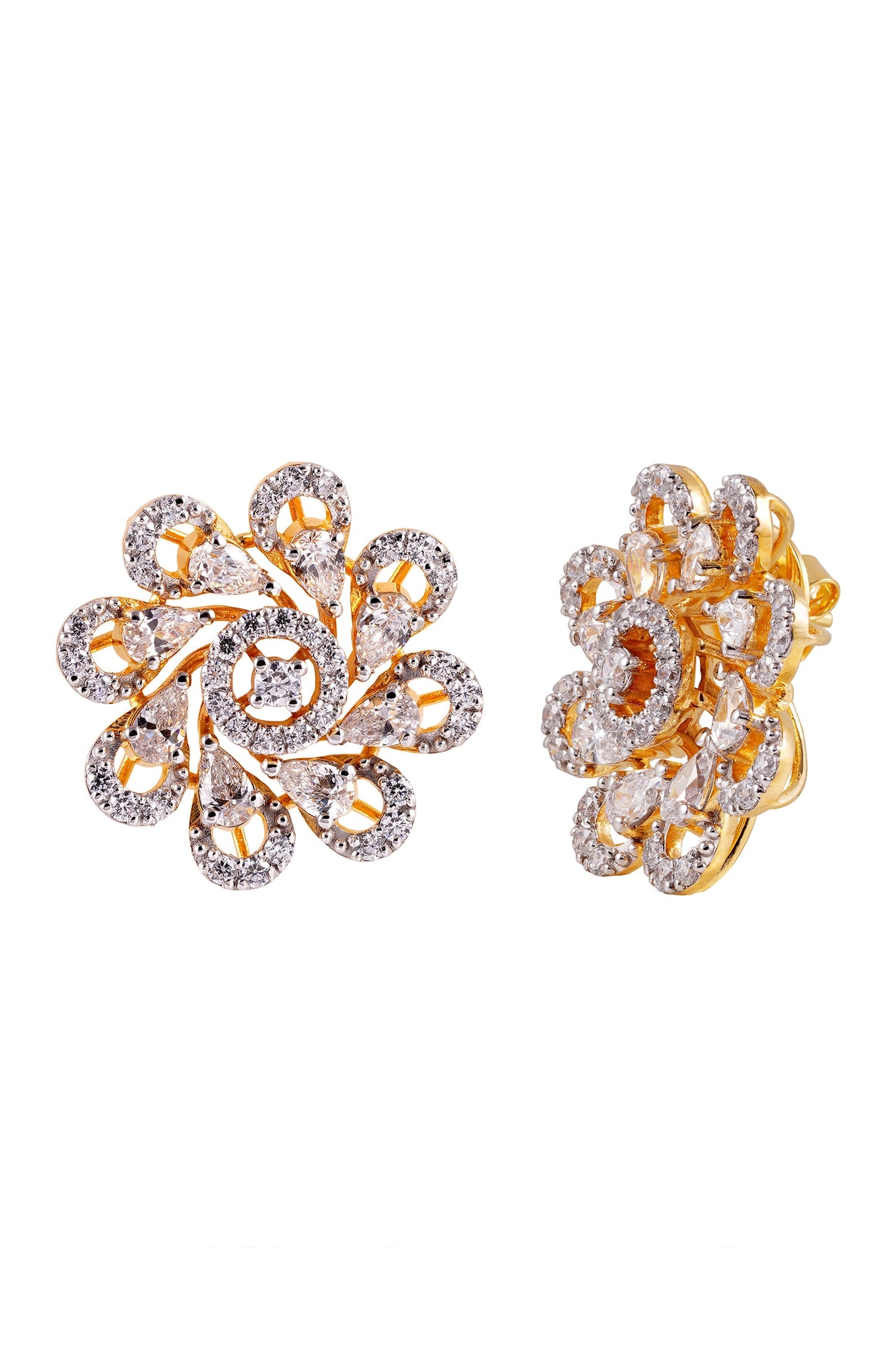 Designer Floral Stud Earrings