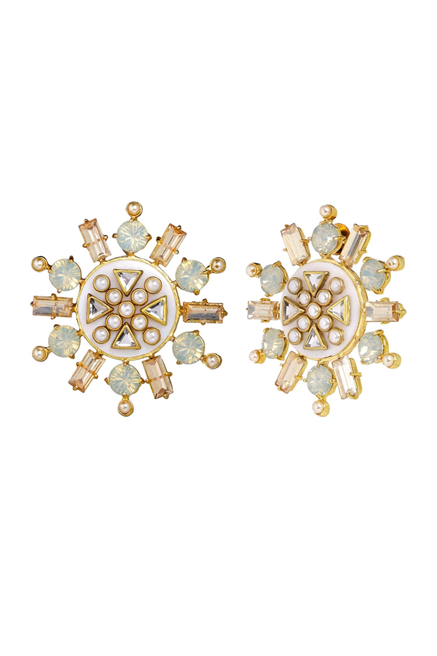 Rubaina Kundan Stud Earrings