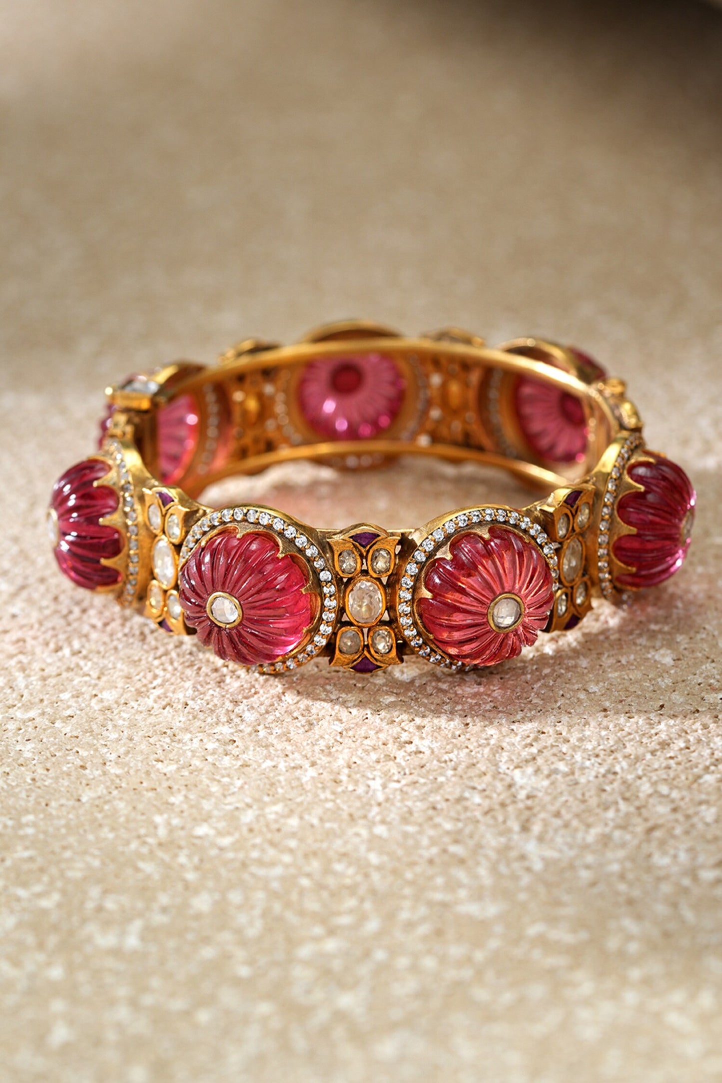 Ruby Pink Round Bangle