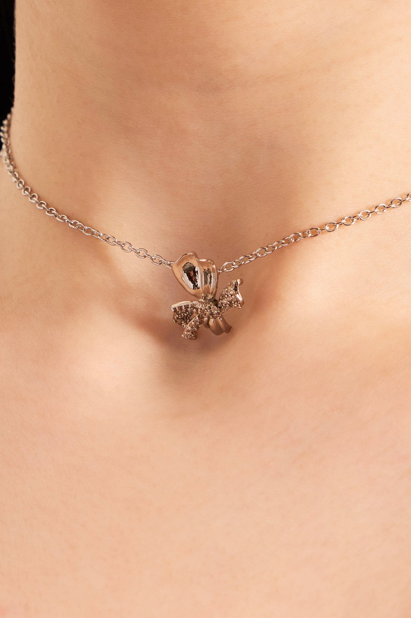 Princess Ribbon Pendant Necklace