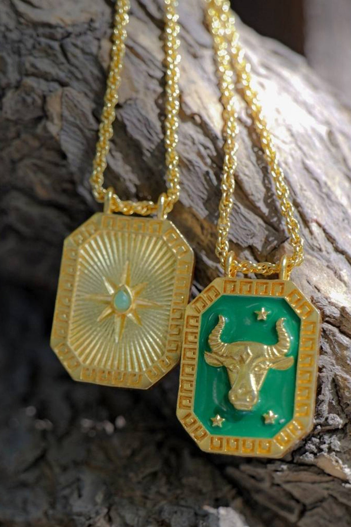 Taurus Zodiac Tablet Necklace