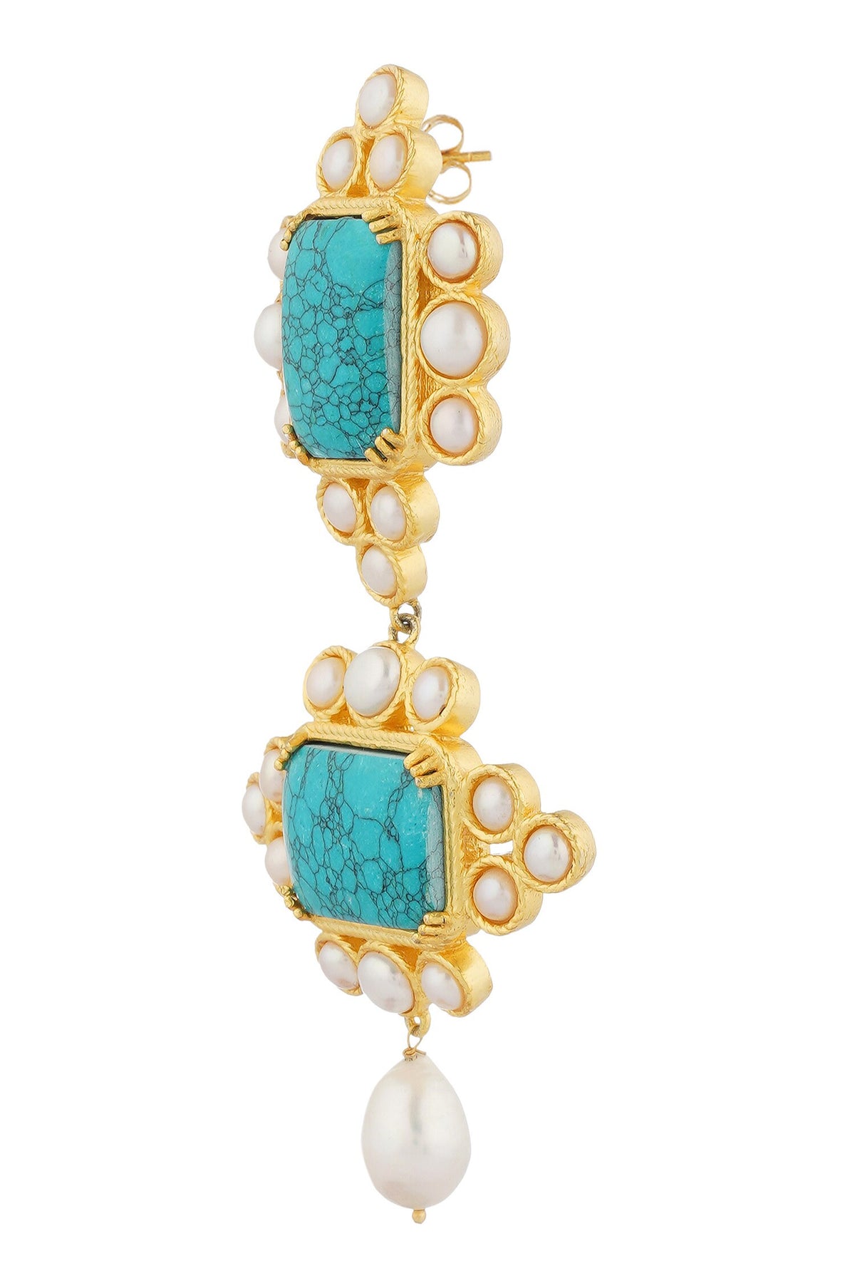 Travel Blues Statement Earrings