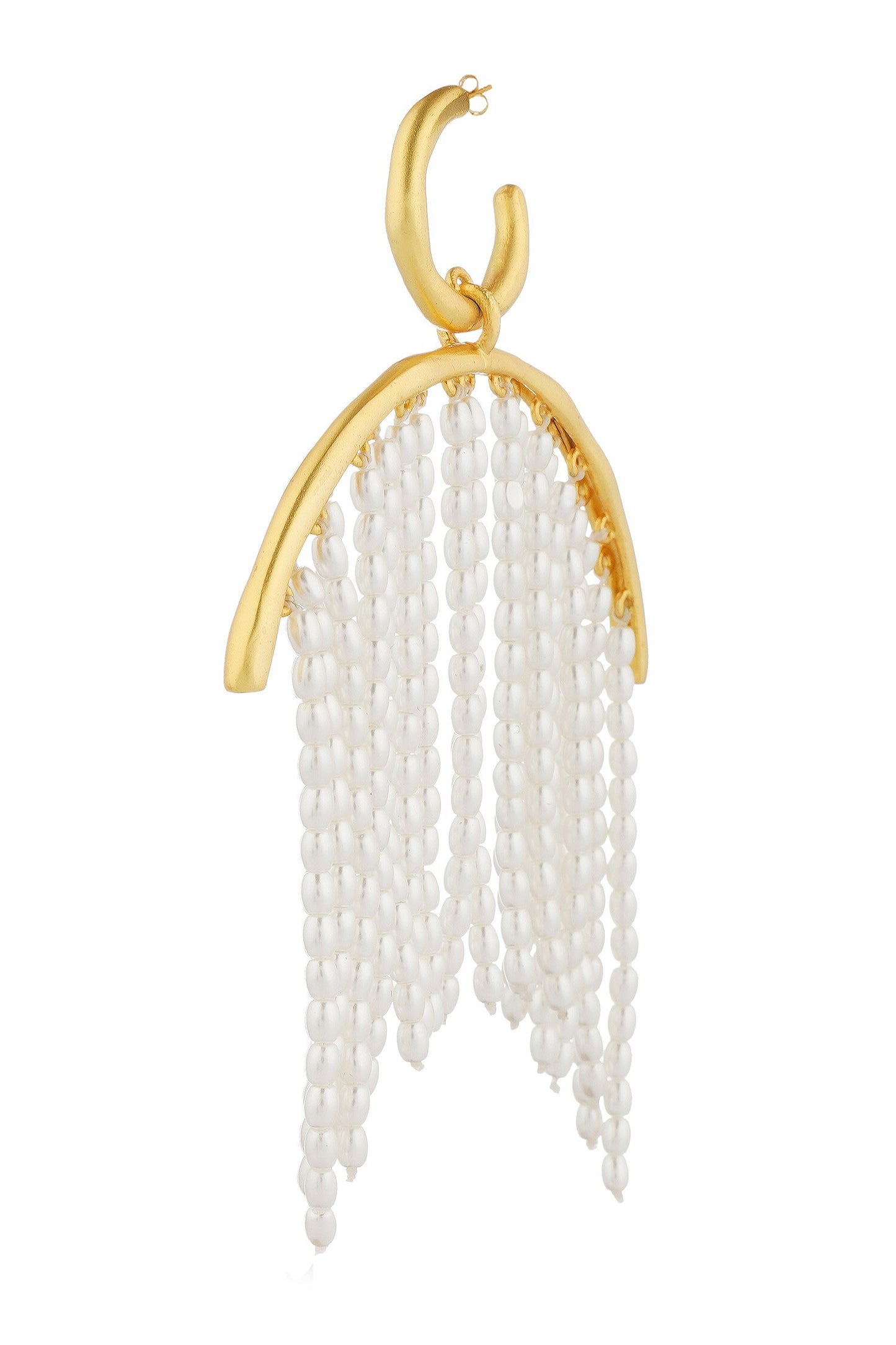 Pearl Zoned Statement Earrings