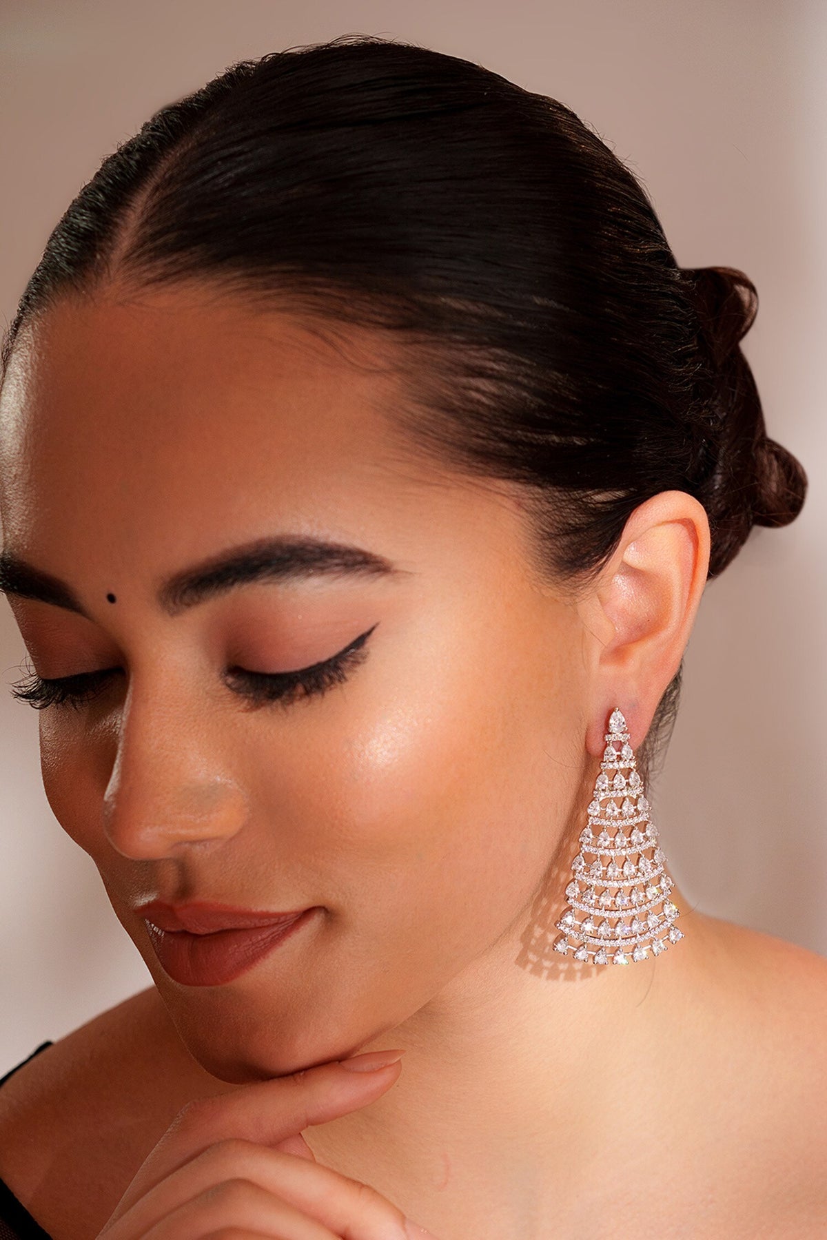 Designer Faux Diamond Danglers