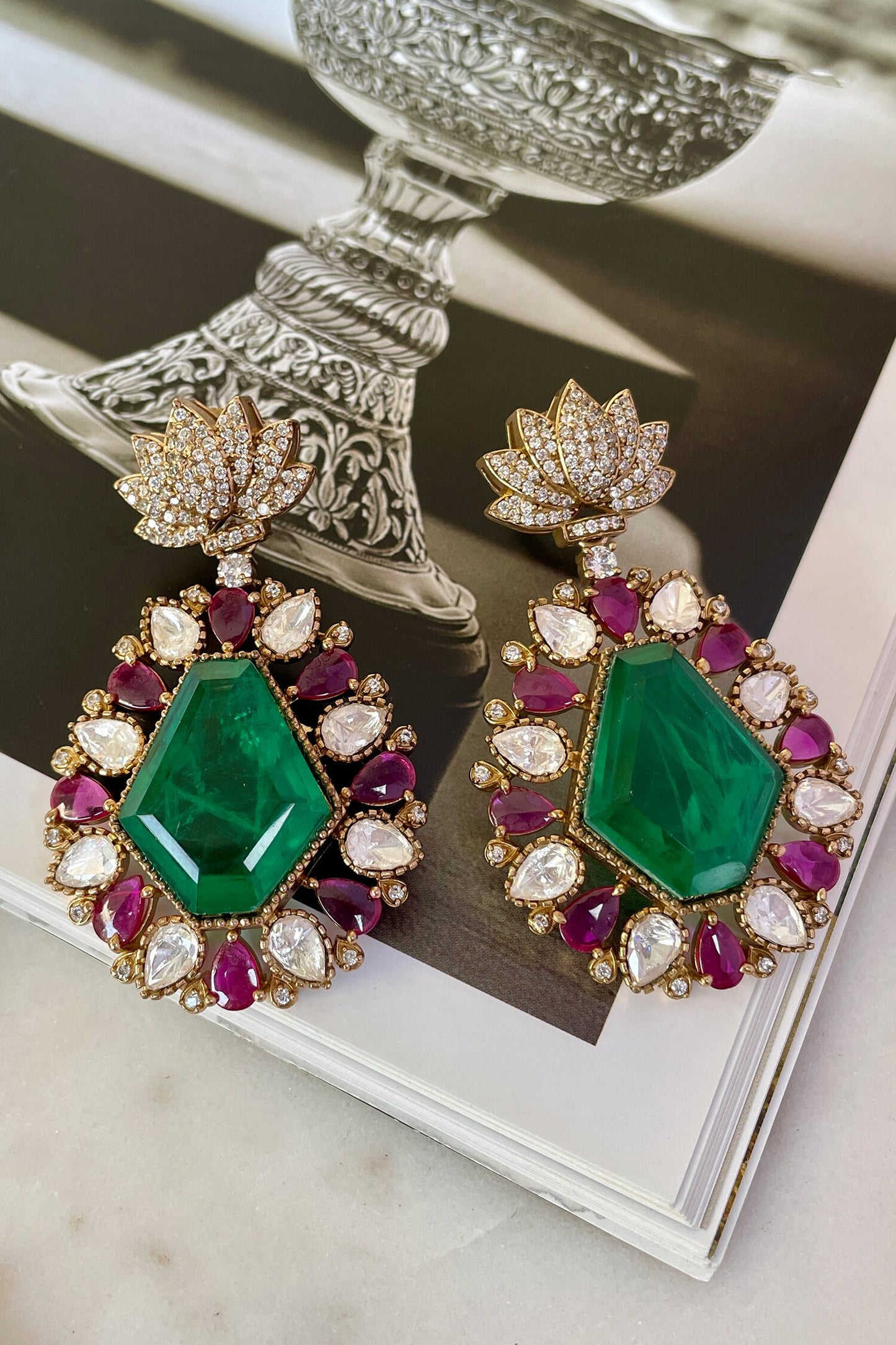 Green Designer Necklace & Earring Set