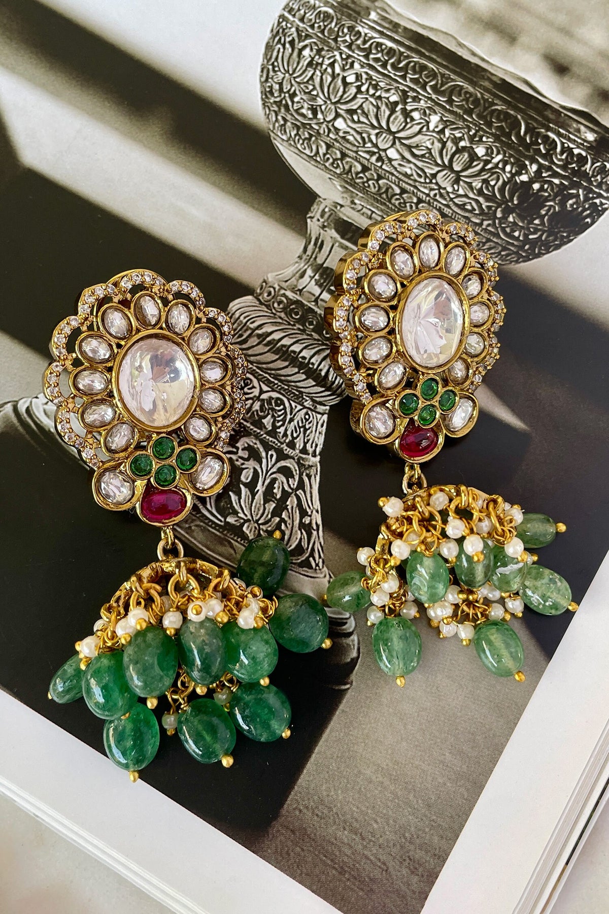 Designer Green Necklace & Earring Set