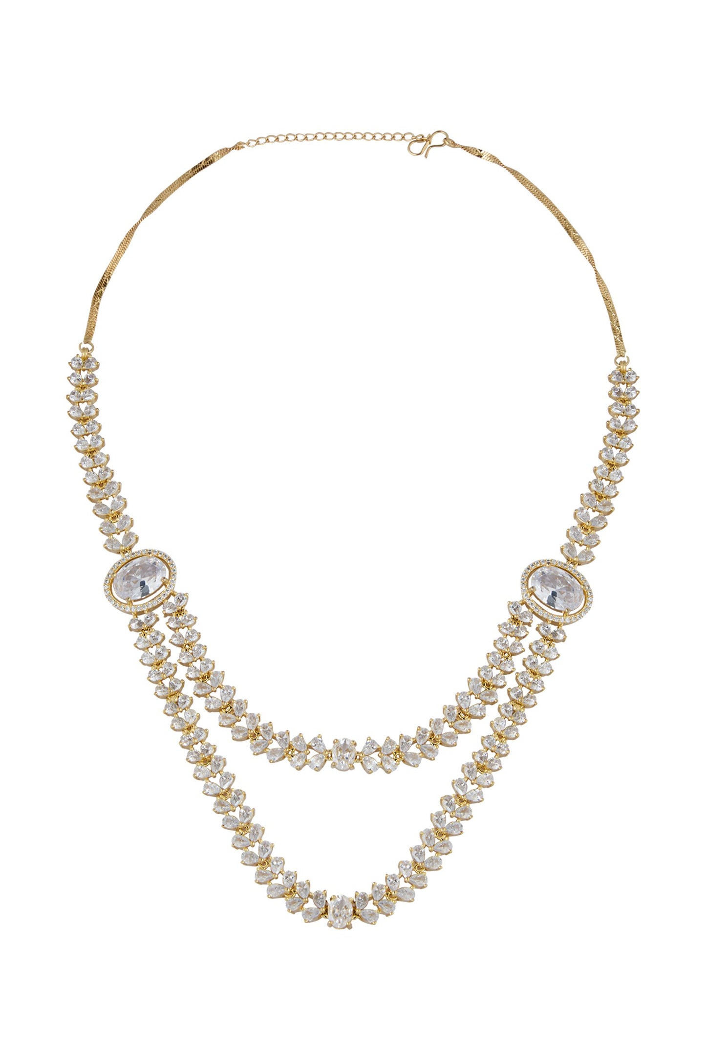White American Diamond Jewelry Set