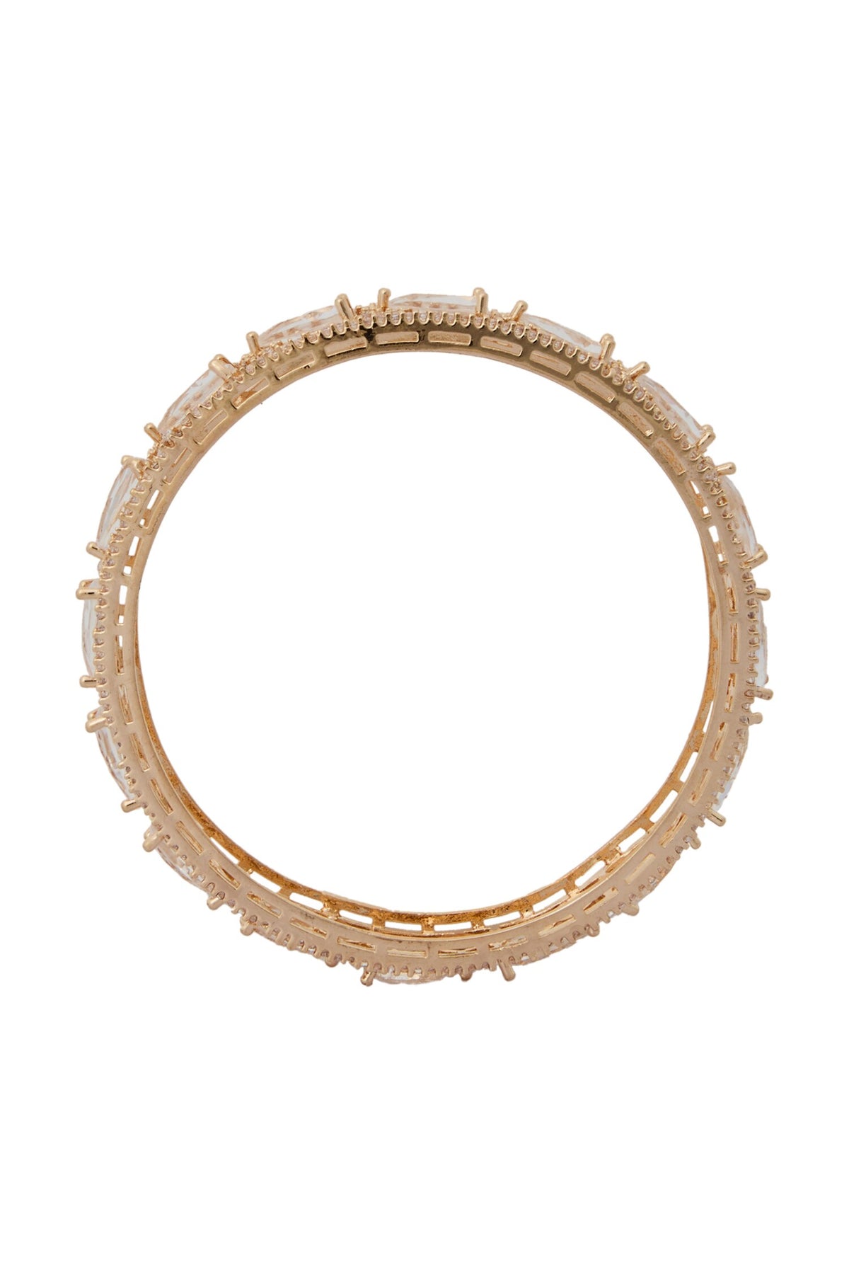 Gold & White American Diamond Bangles