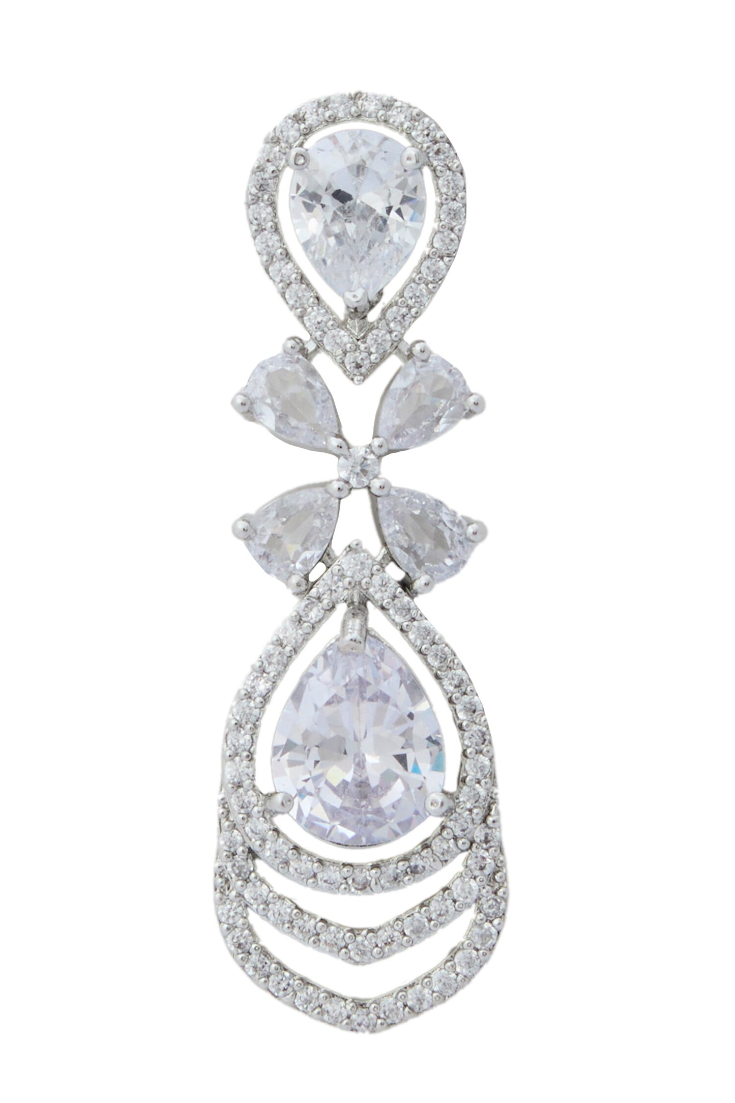 White American Diamond Earrings