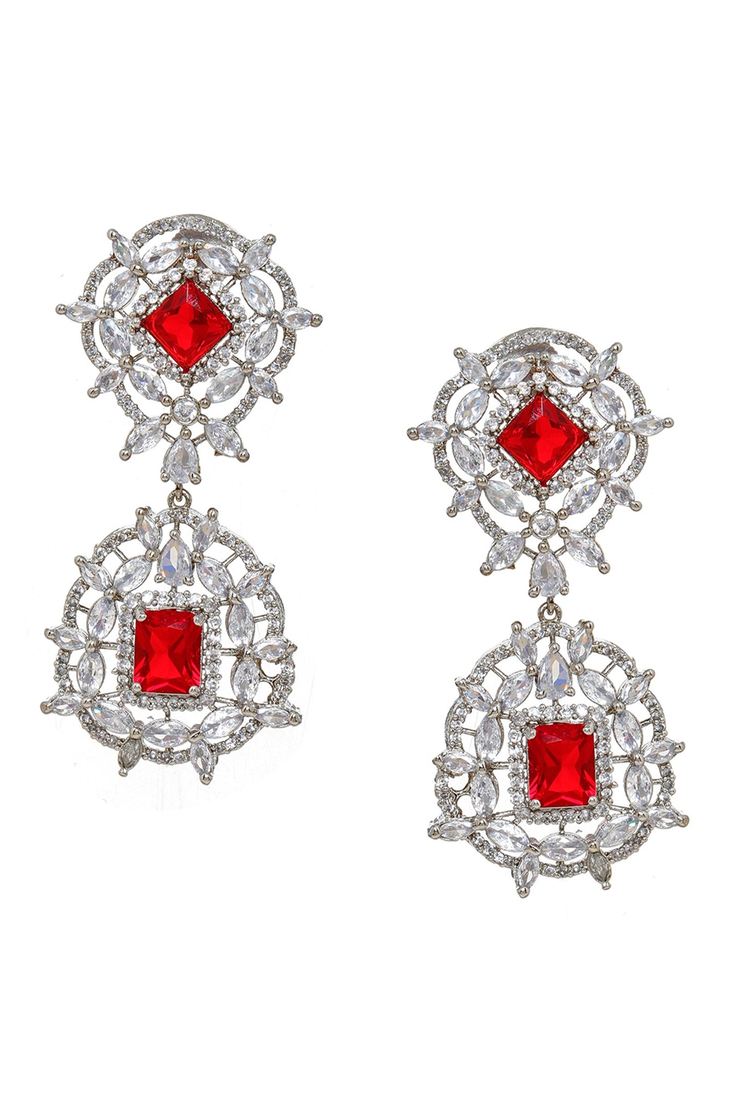 Doublet & Ruby Earrings