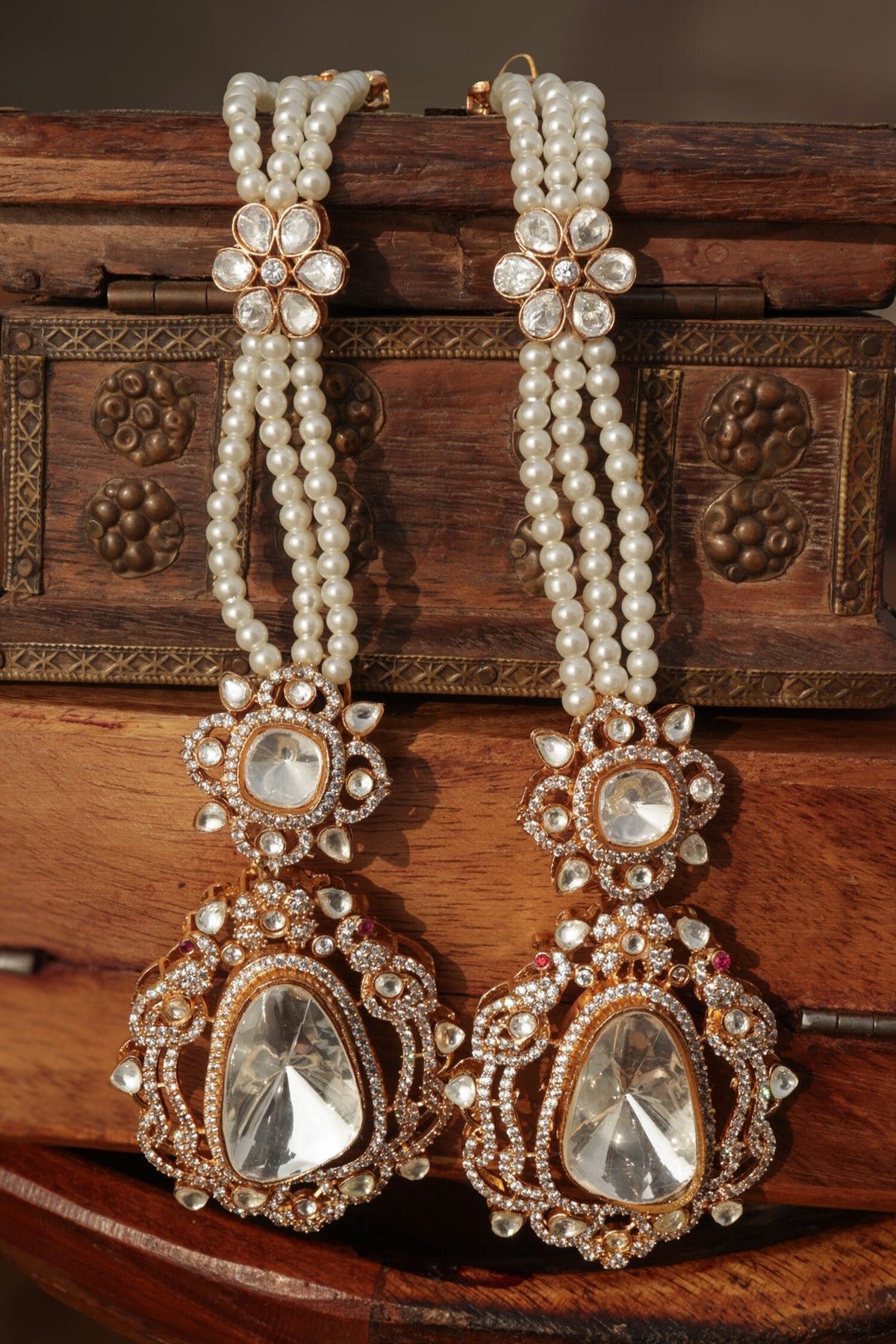 Polki & Pearl Statement Earrings