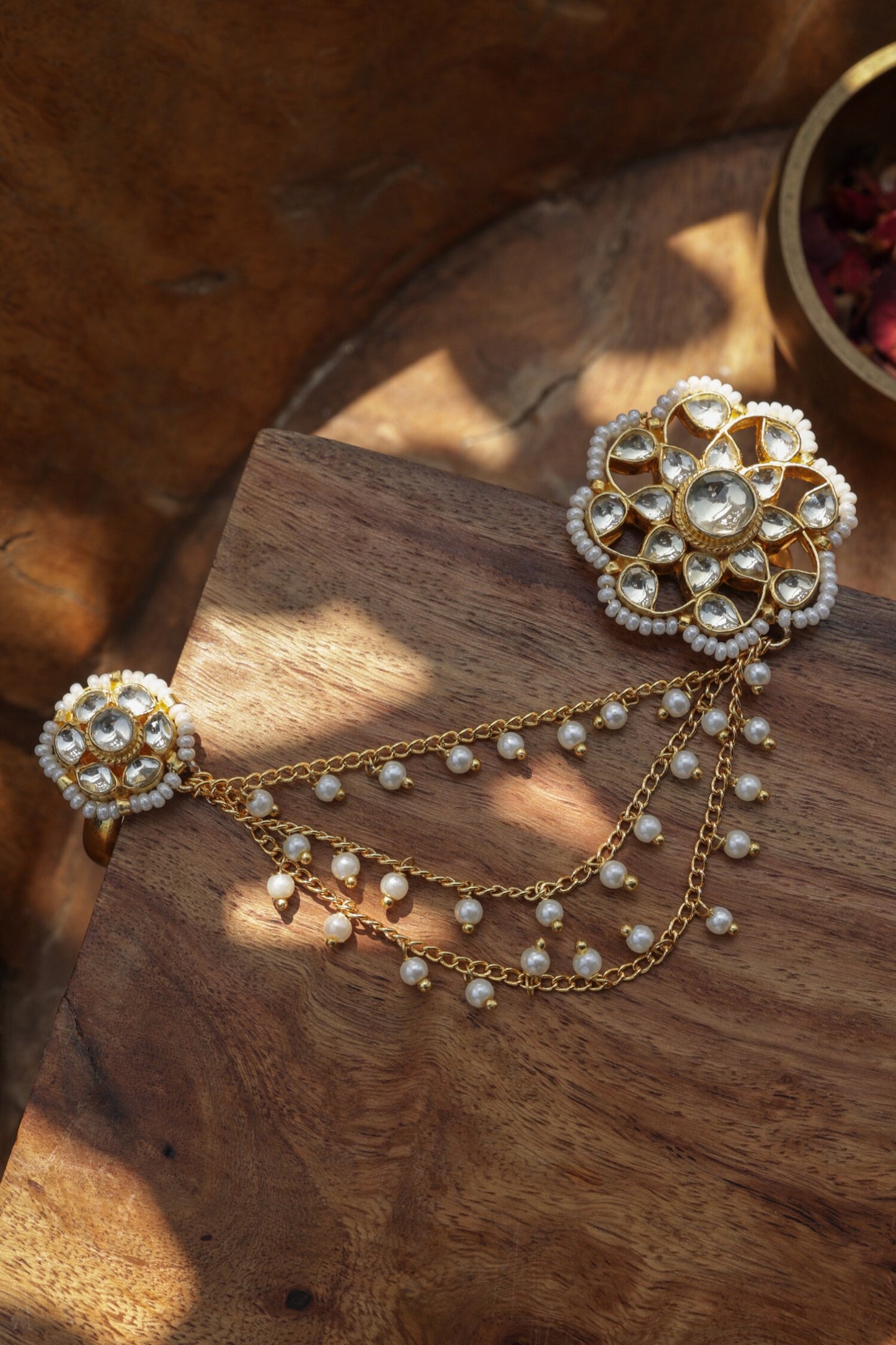 Floral Kundan Ring
