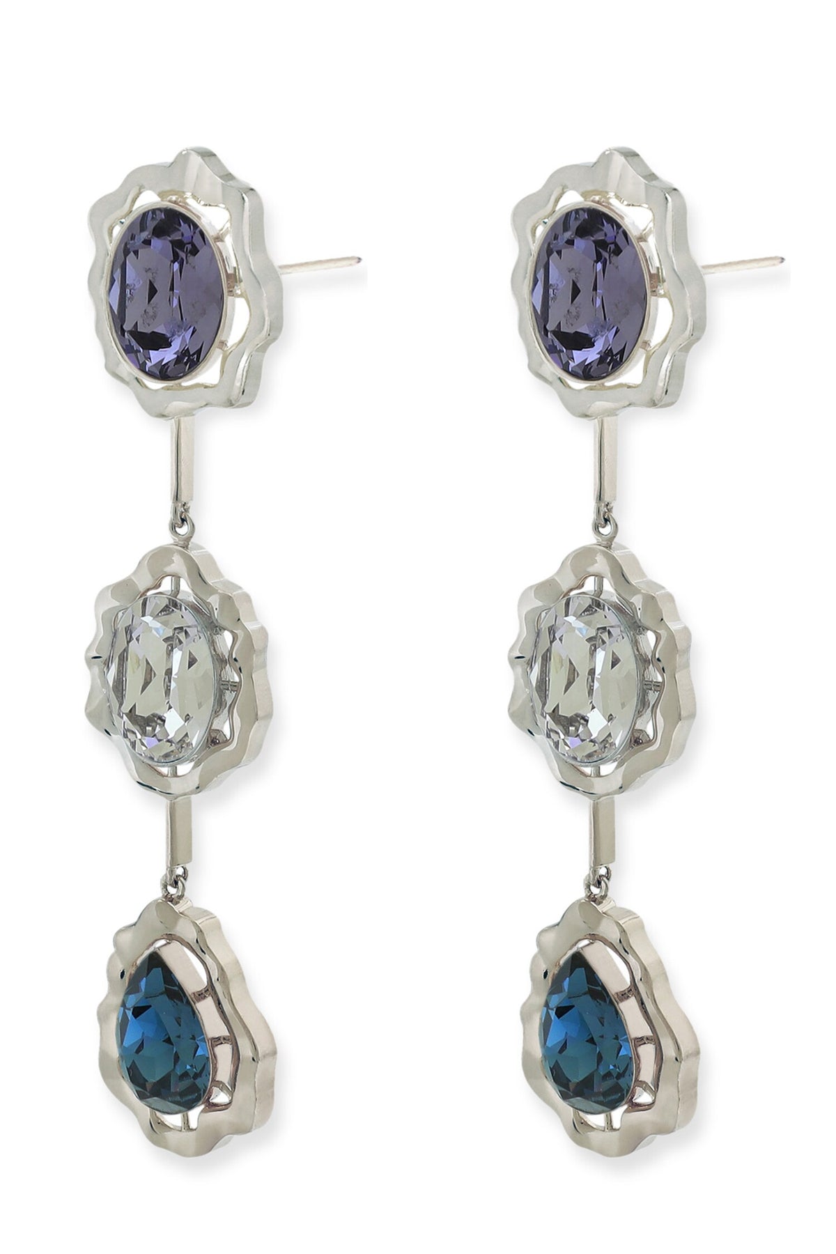 Blue Designer Earrings Set