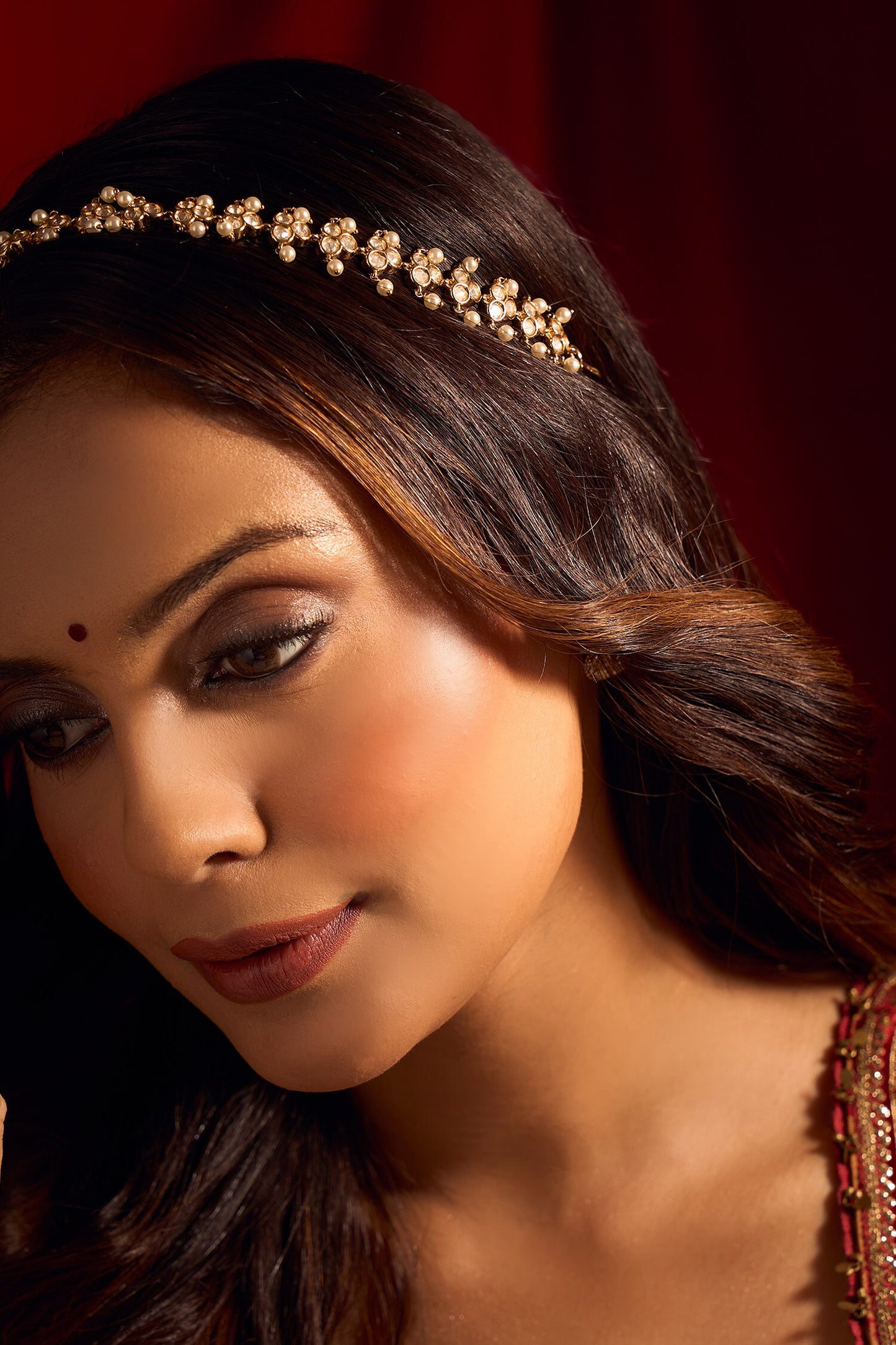Kundan White Brass Mathapatti