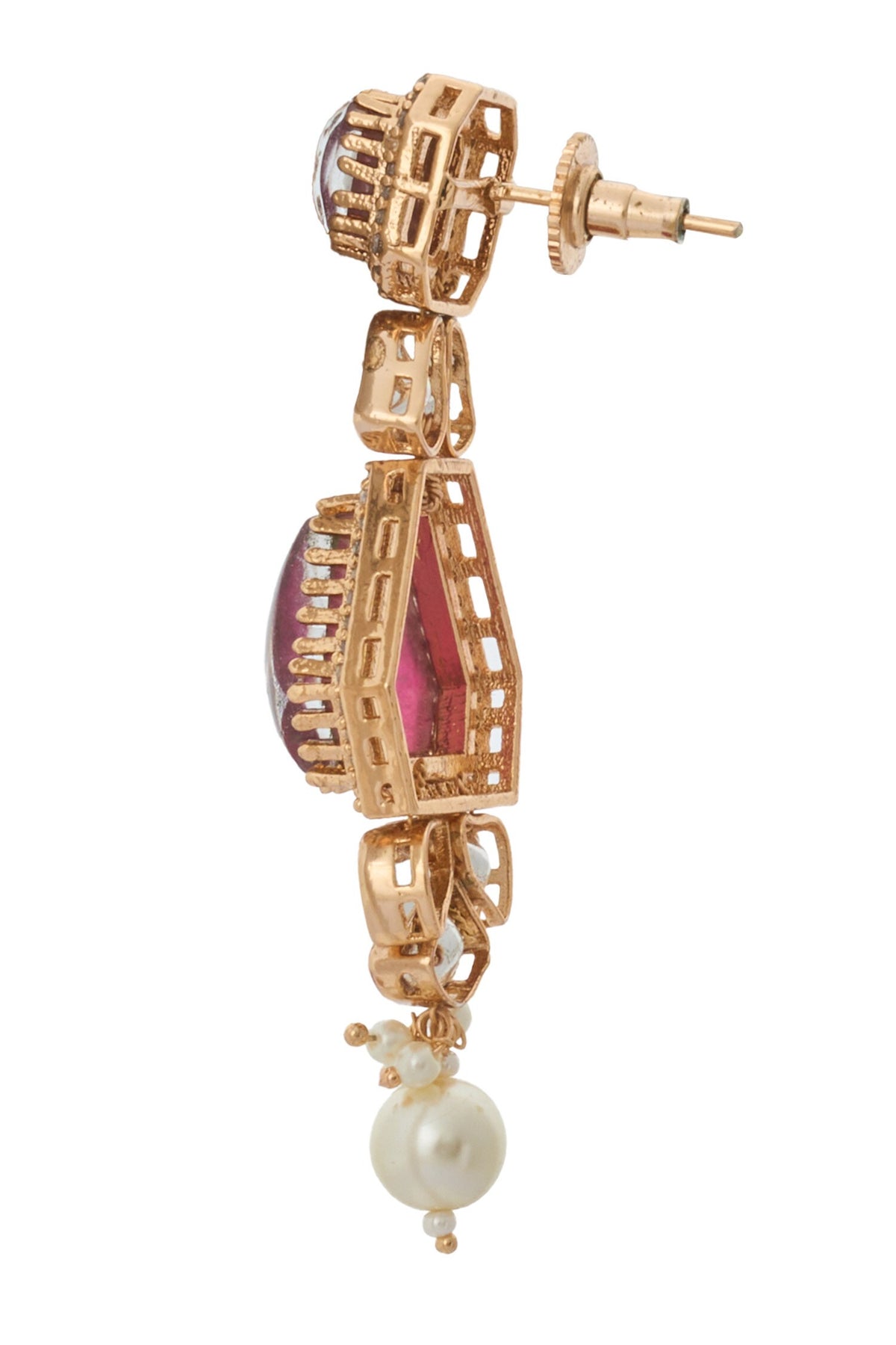 Kundan Rani Pink Necklace & Earring Set