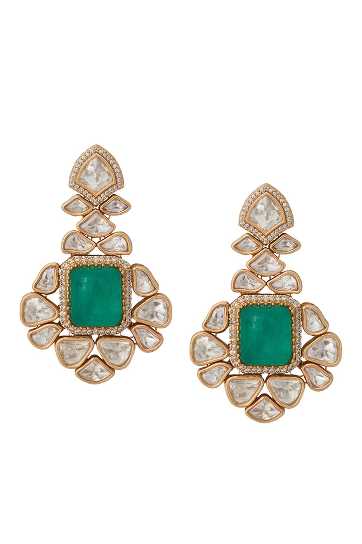 Kundan Mint Green Jewelry Set