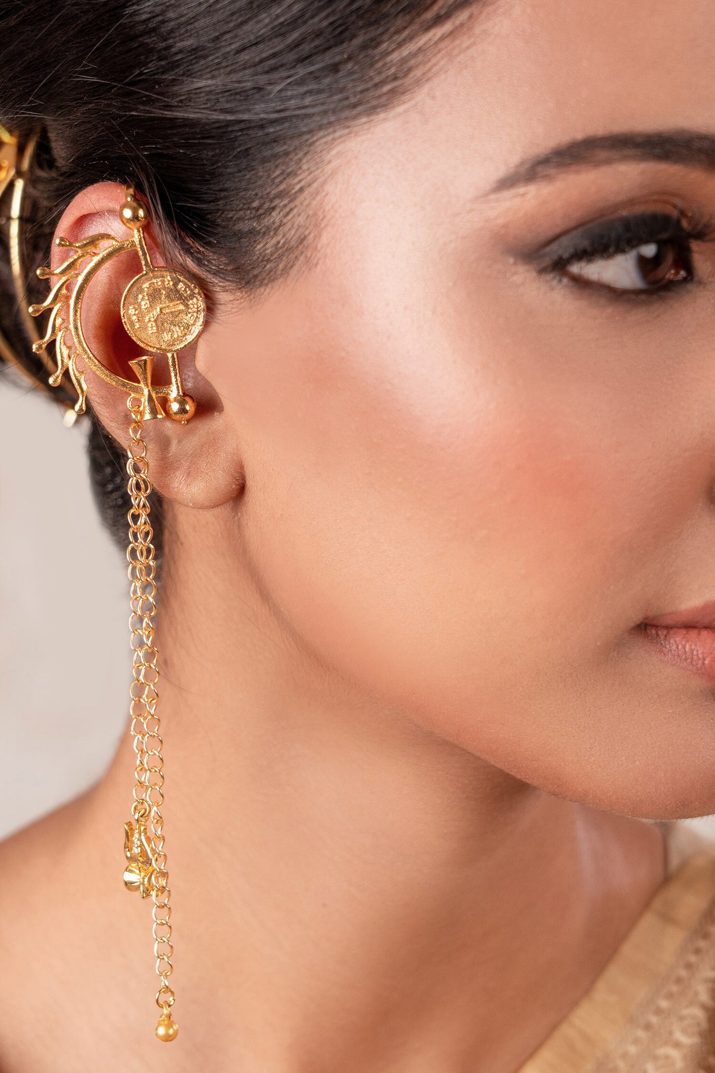 Gold Plated Designer Ear Cuff