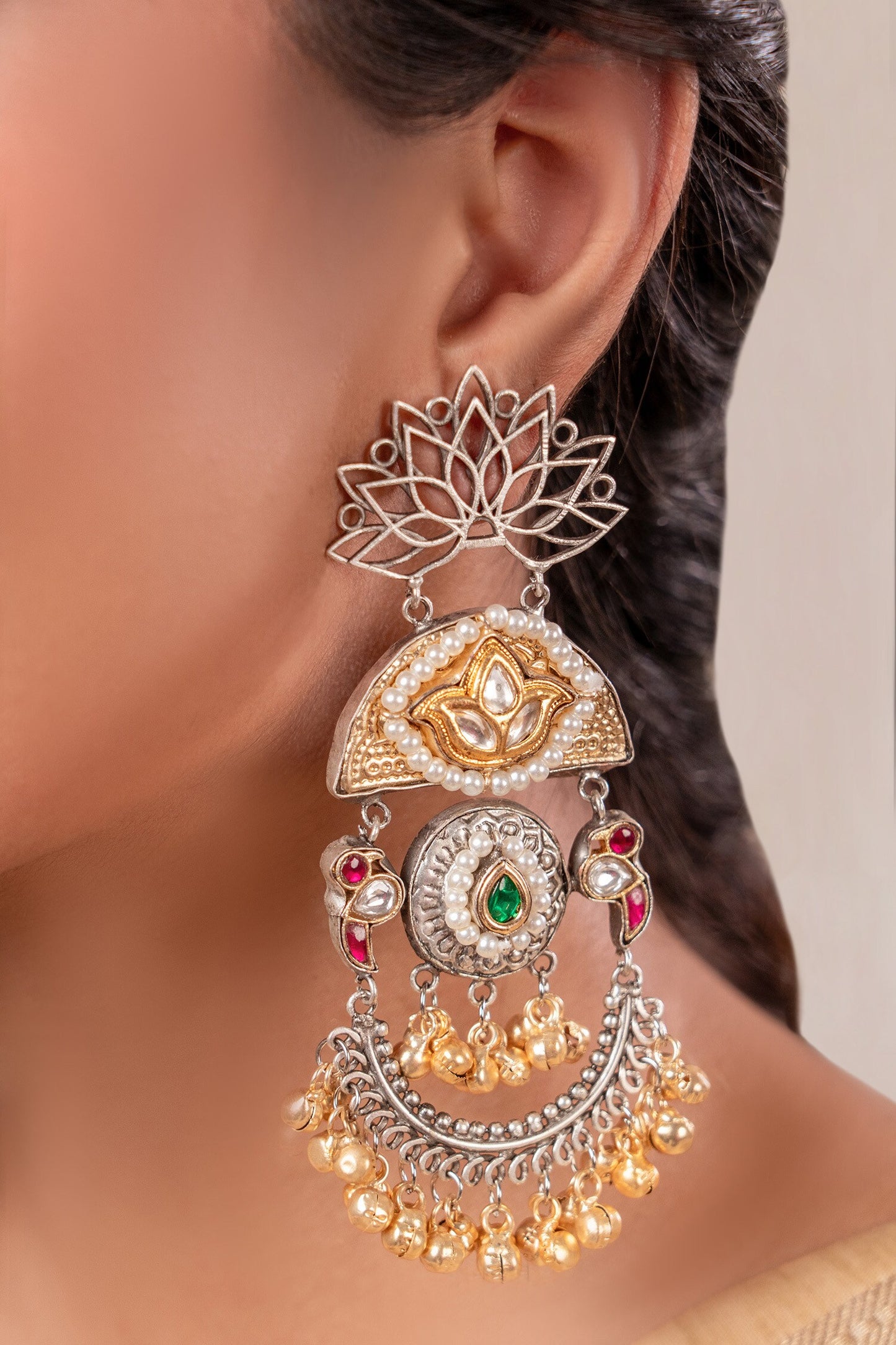 Two Tone Designer Earrings