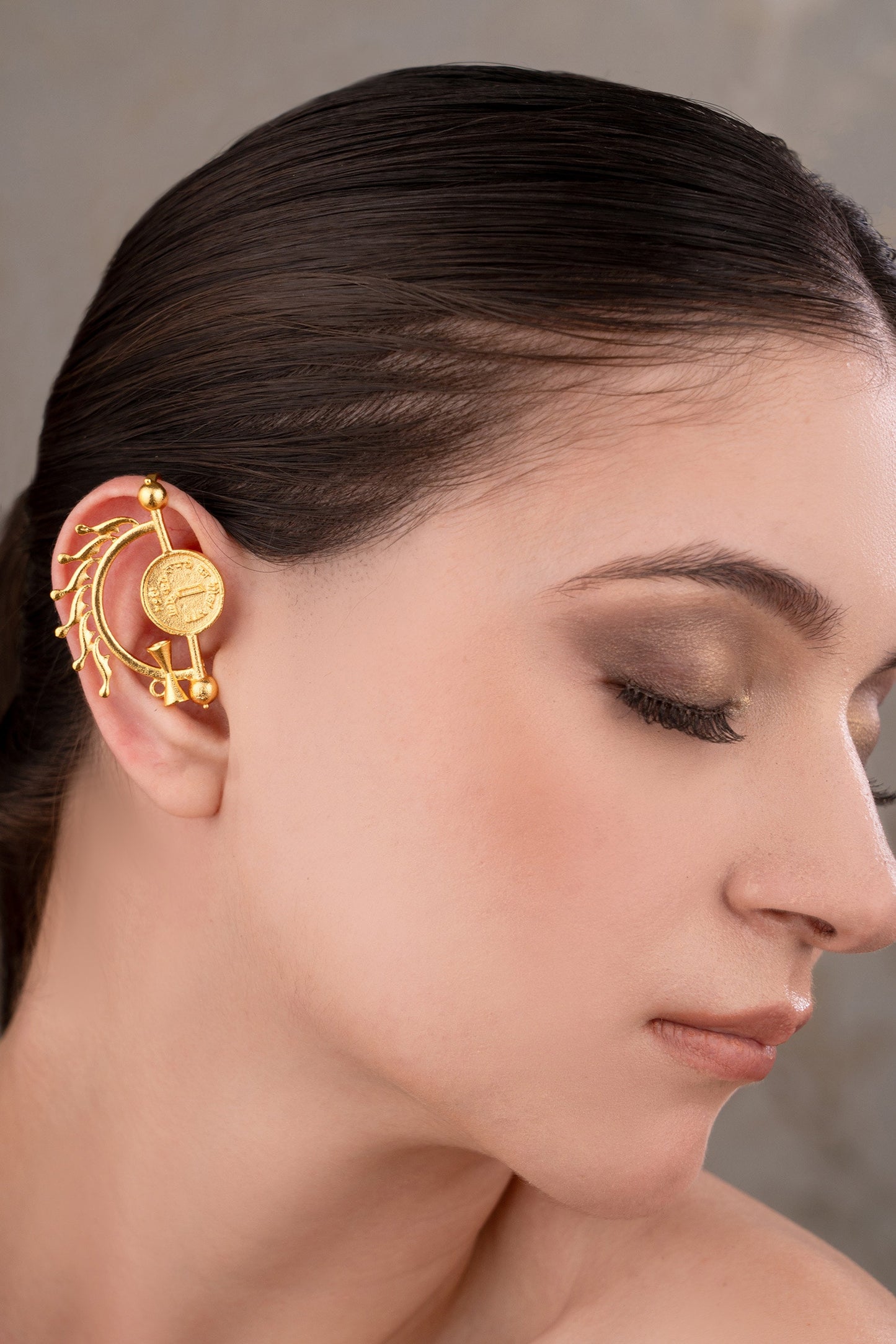 Gold Brass Designer Earcuffs