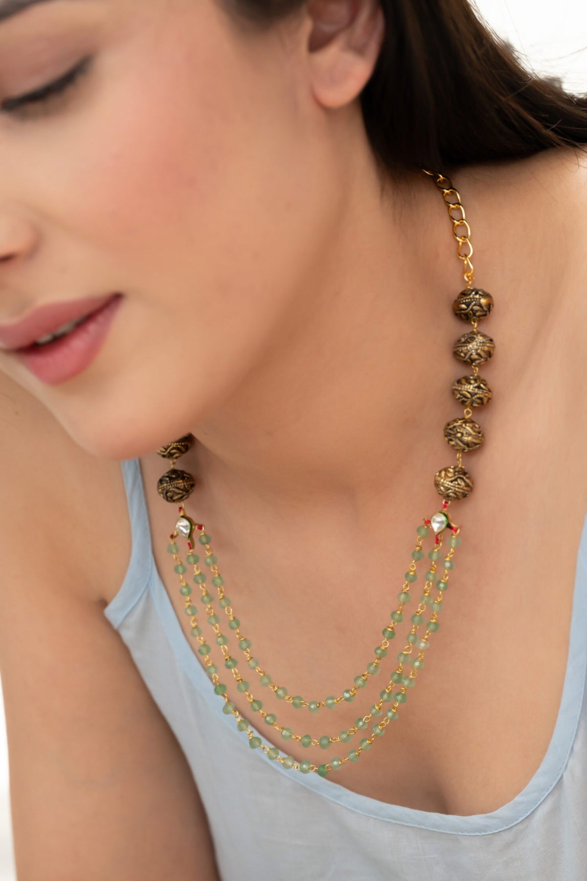 Antique Mint Necklace