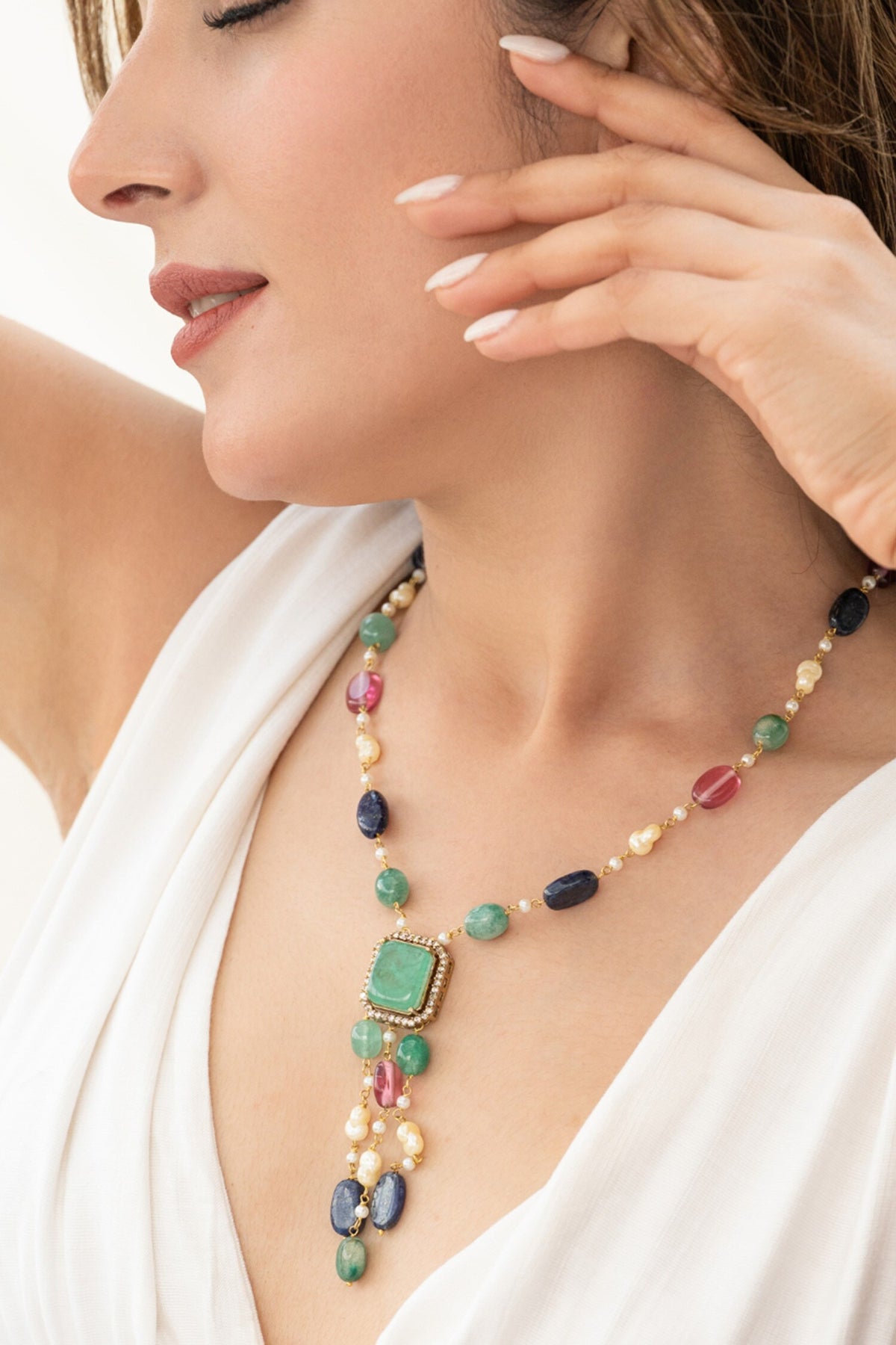 Multicolored Pendant Necklace