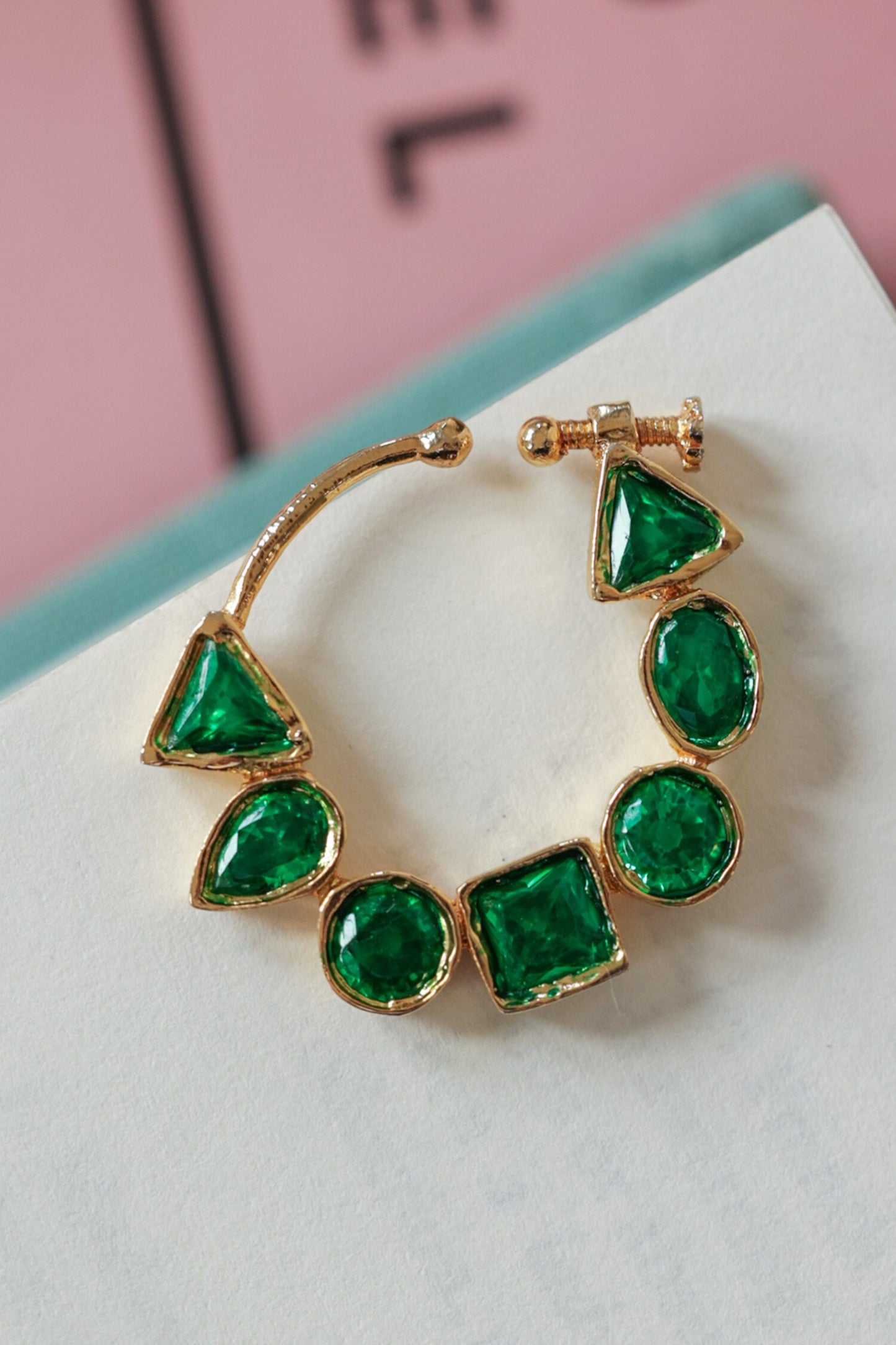 Green Polki Nosepin