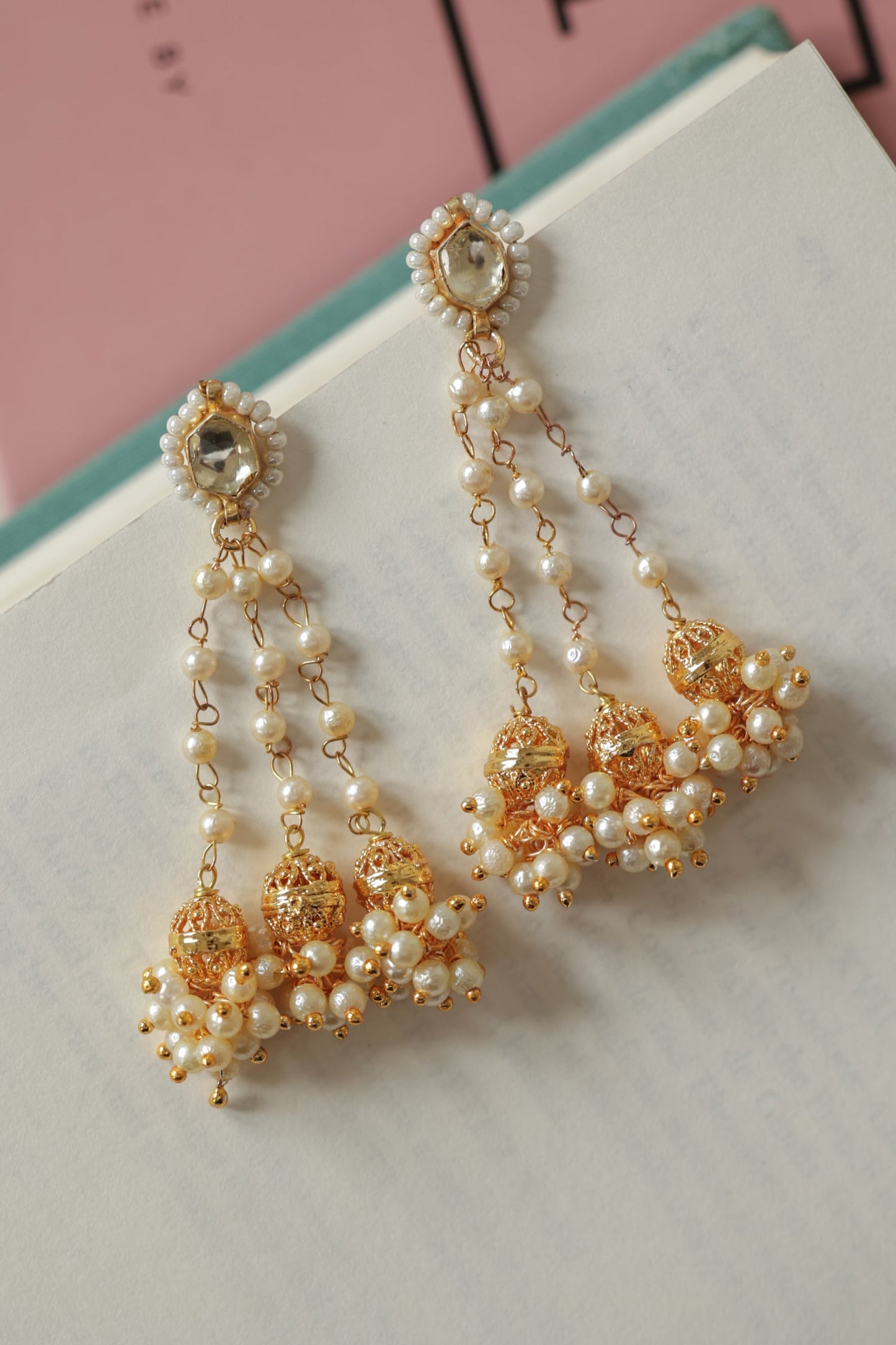 Kundan Dangler Earrings