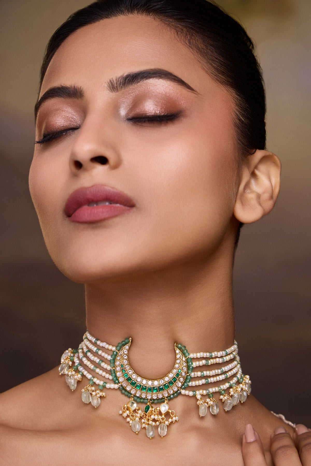 Crescent Choker Necklace
