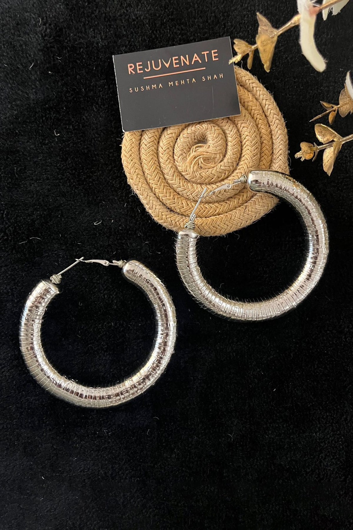 Silver Metallic Hoops