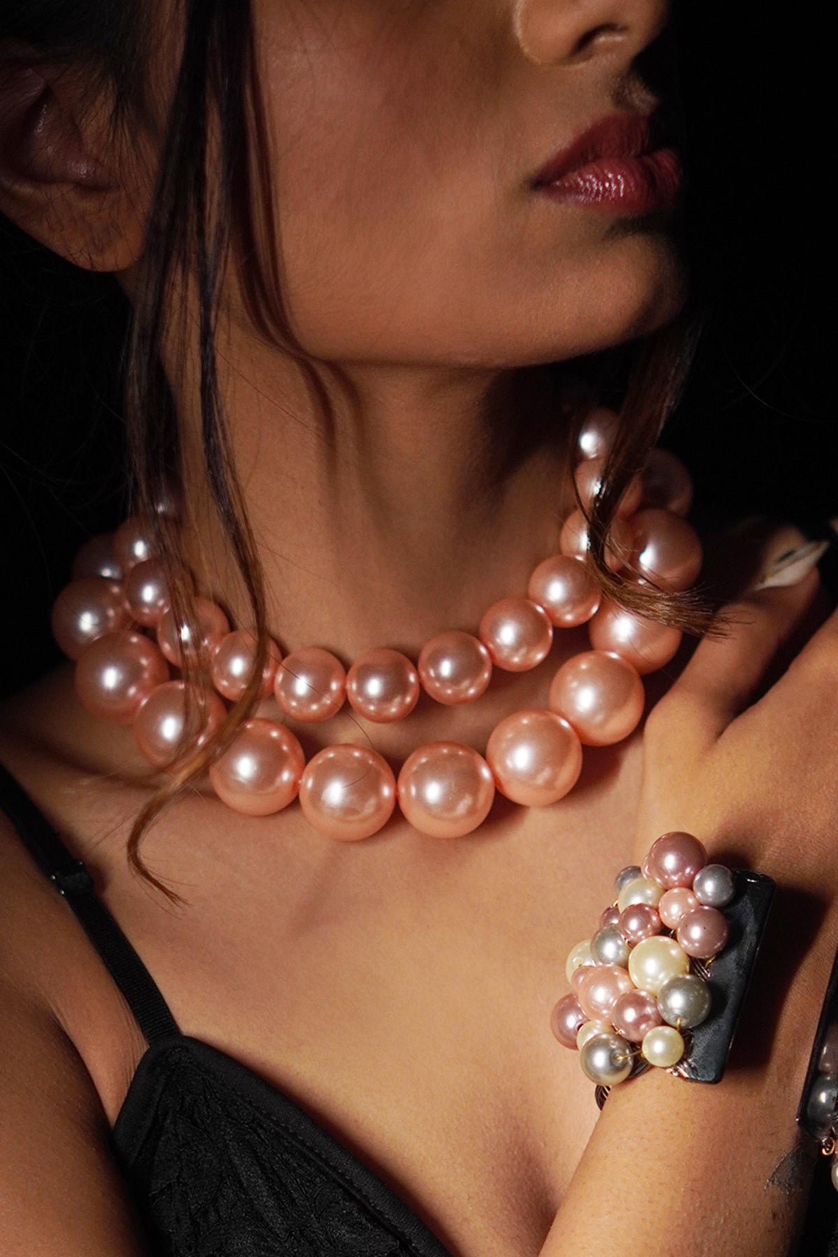 Blush Pearl Double-Layered Necklace