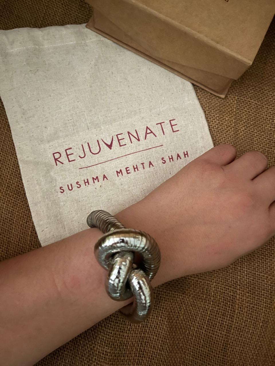 Silver Metallic Knot Bracelet