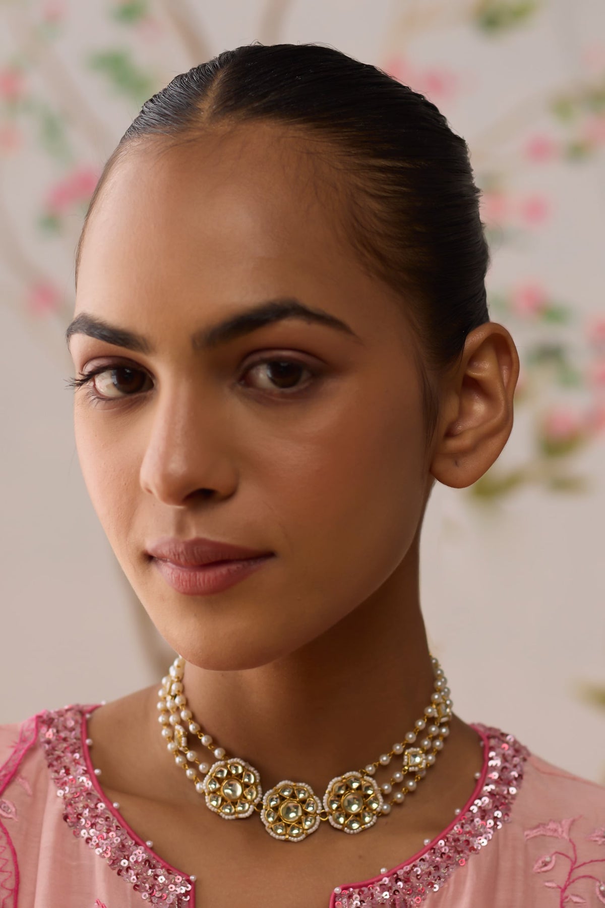Pachi Kundan & Glass Pearl Choker