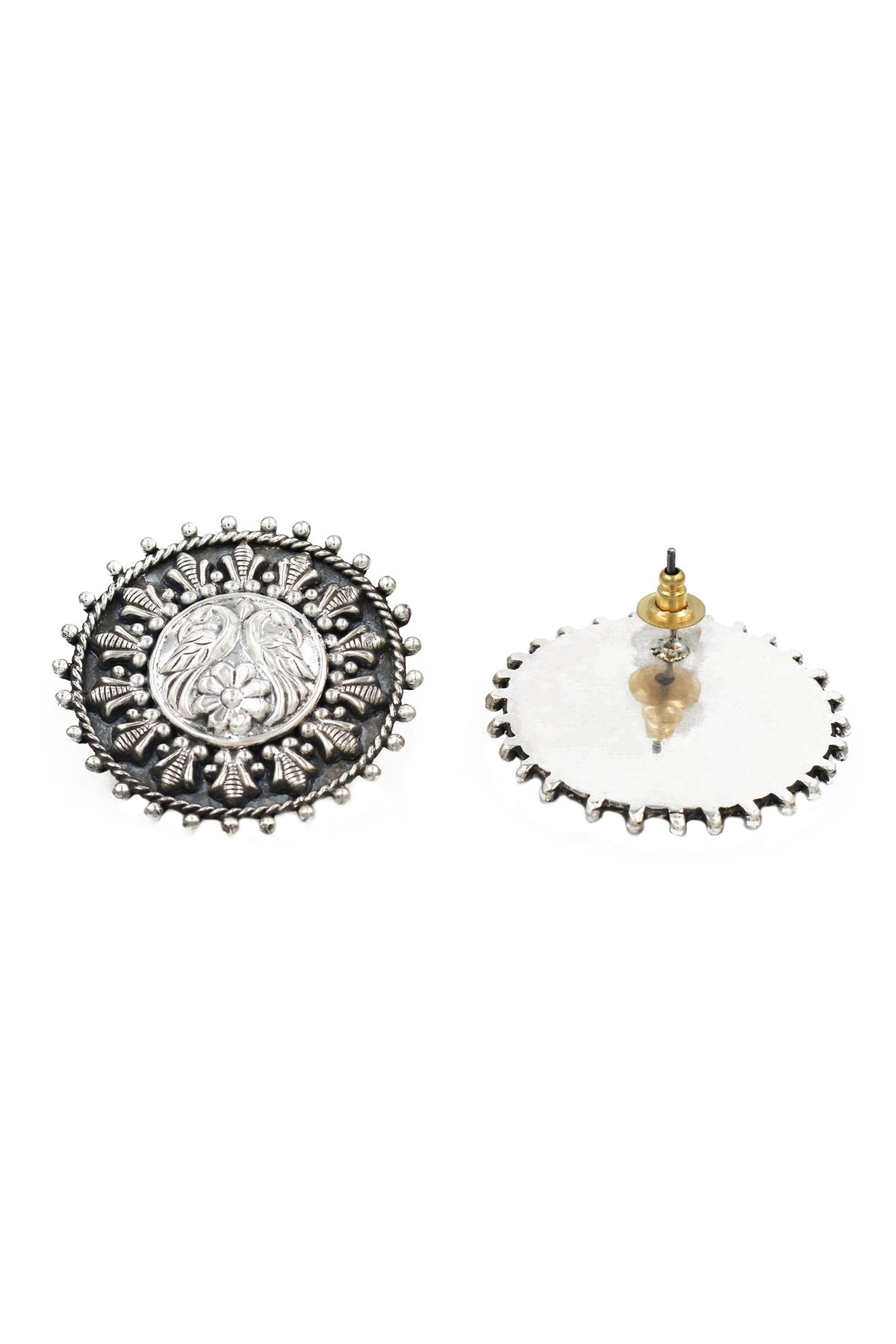 Oxidised Handcrafted Silver Earrings