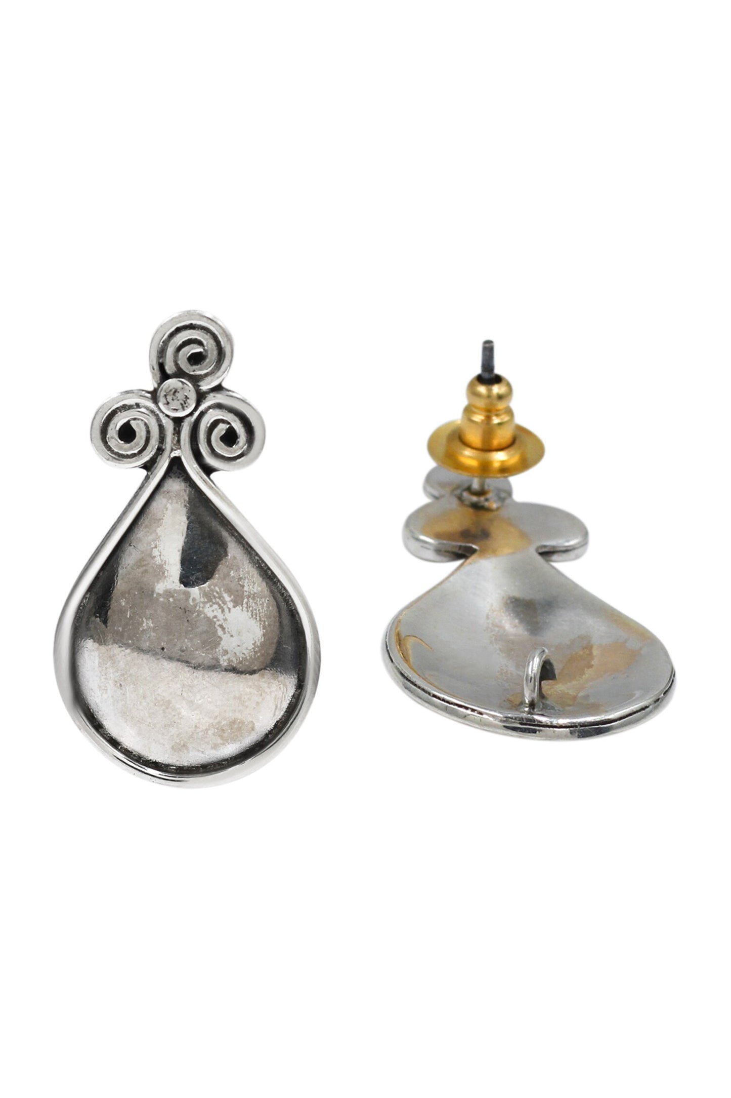 Teardrop Elegance Silver Earrings