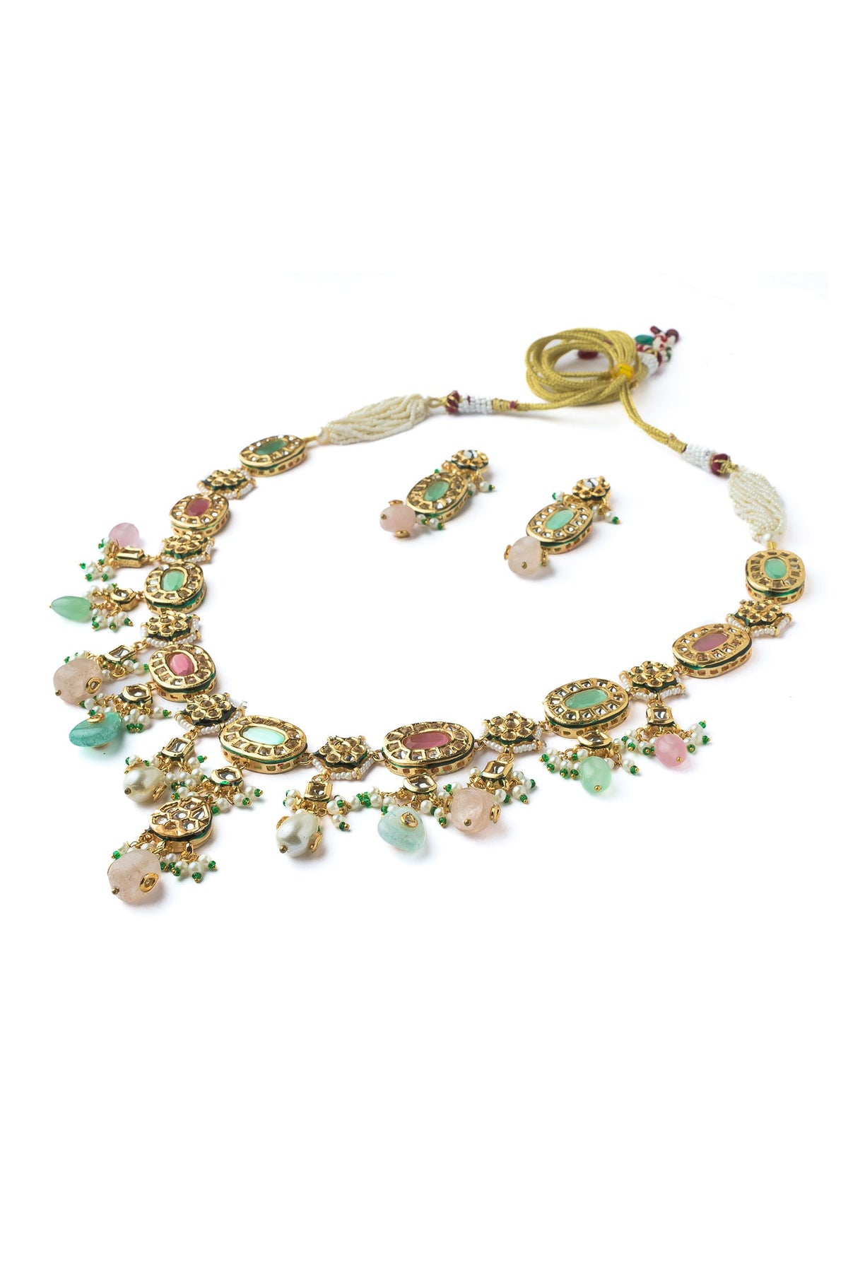 Polki Embellished Necklace Set