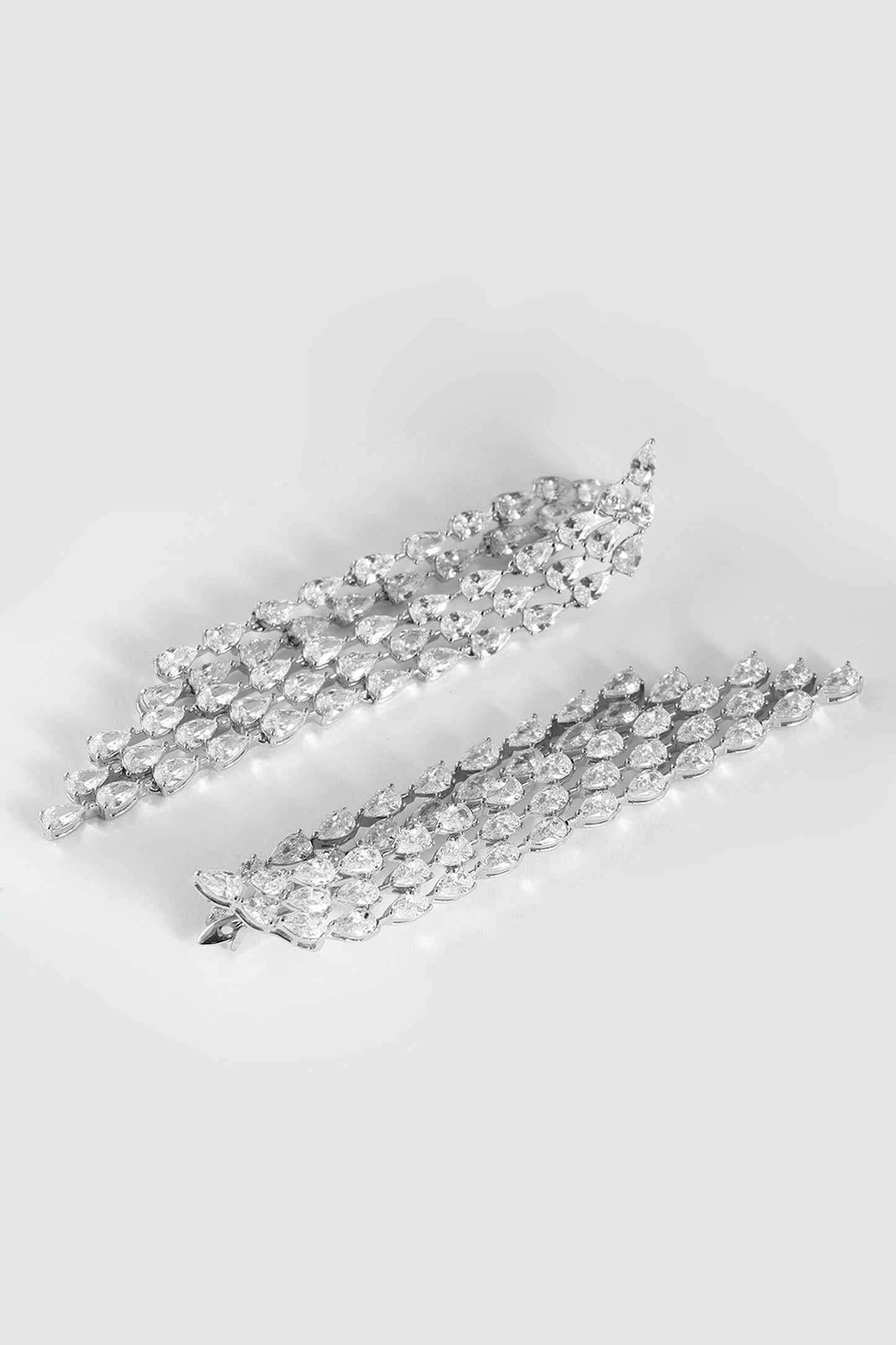 Dual Crystal Drop Earrings