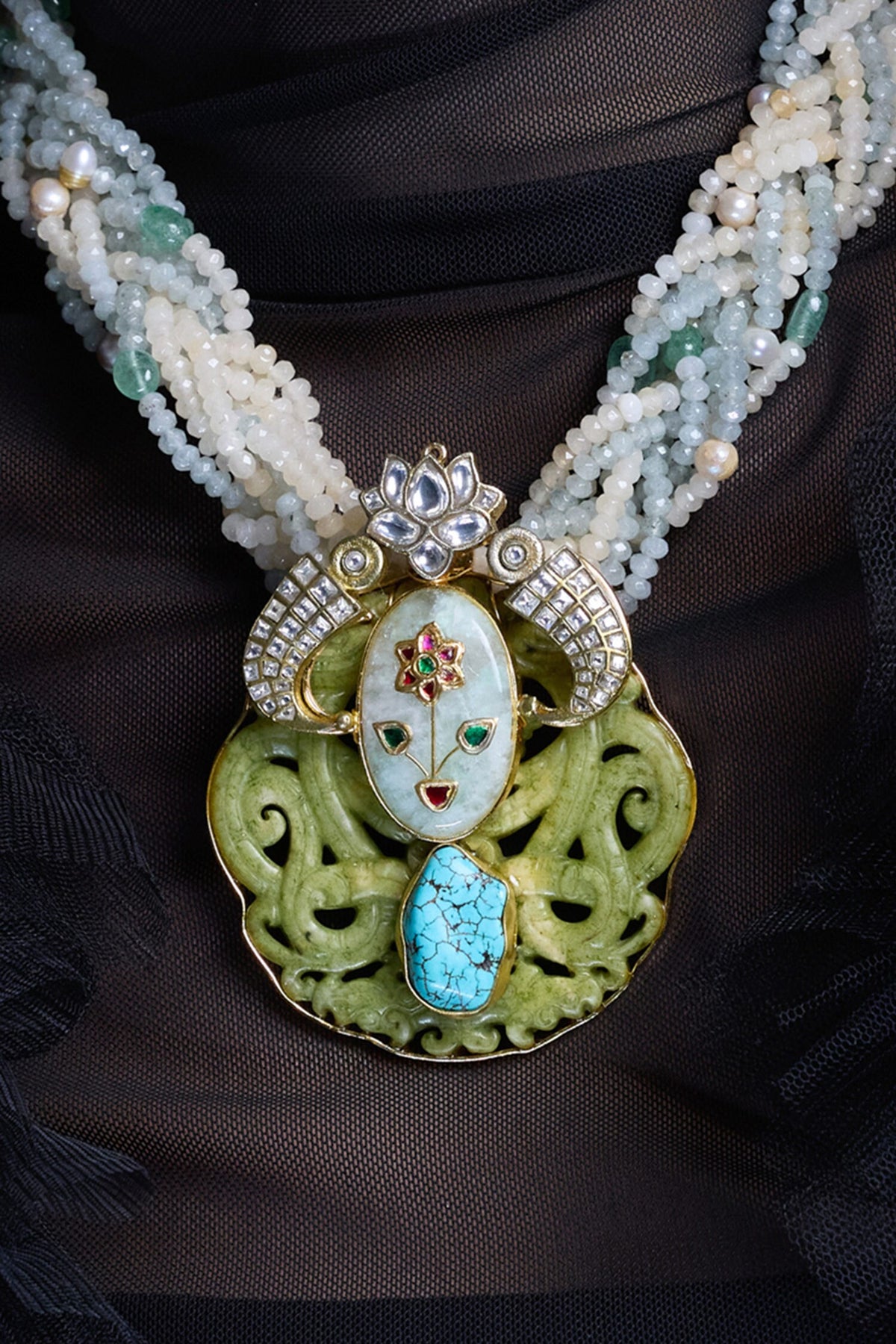 Mystic Man Shaped Pendant Necklace