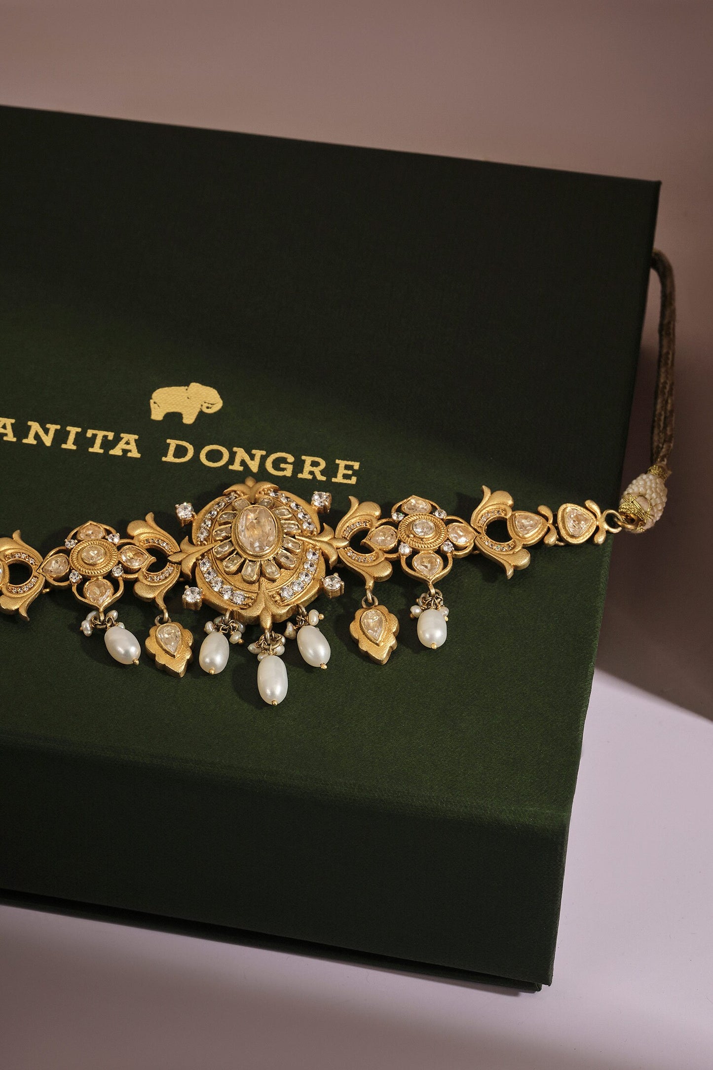 Manasvita Zircon & Pearl Embellished Choker
