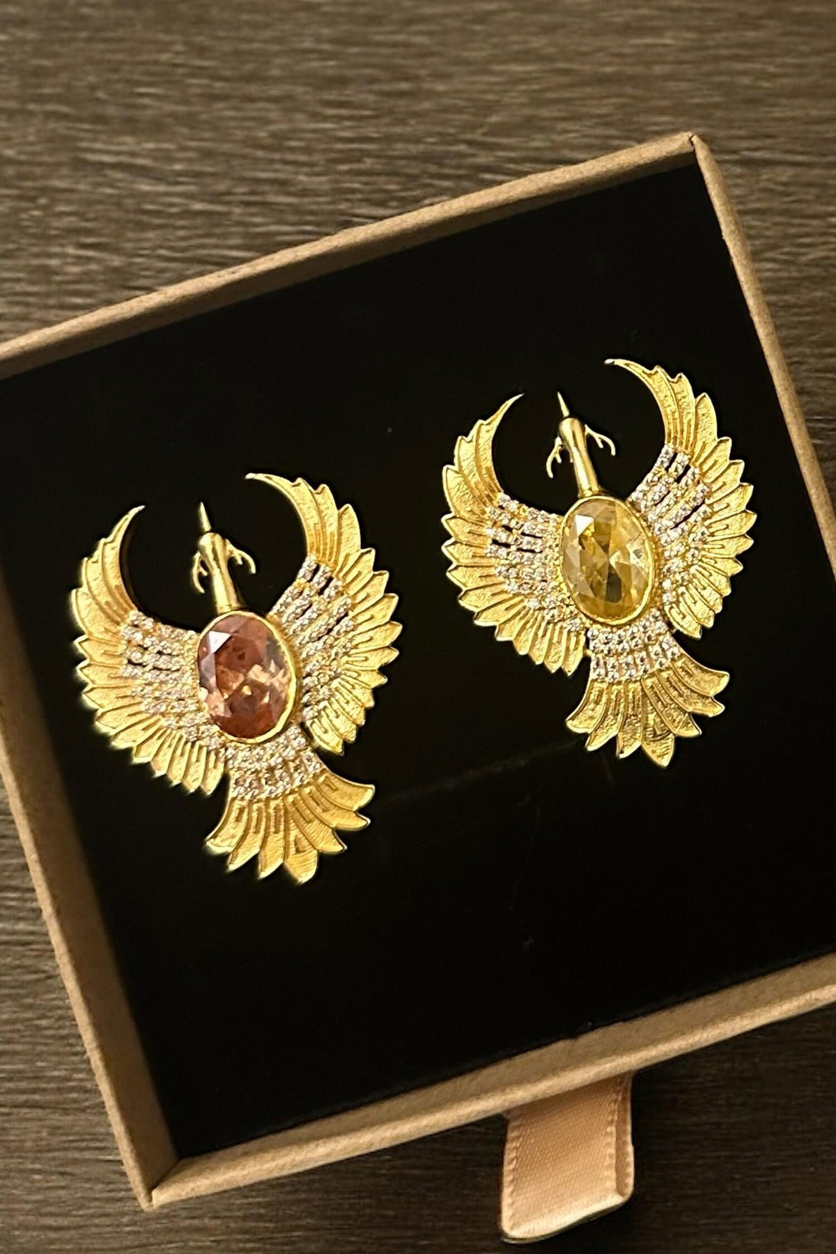 Aurora Wing Stone Embellished Hair Pin