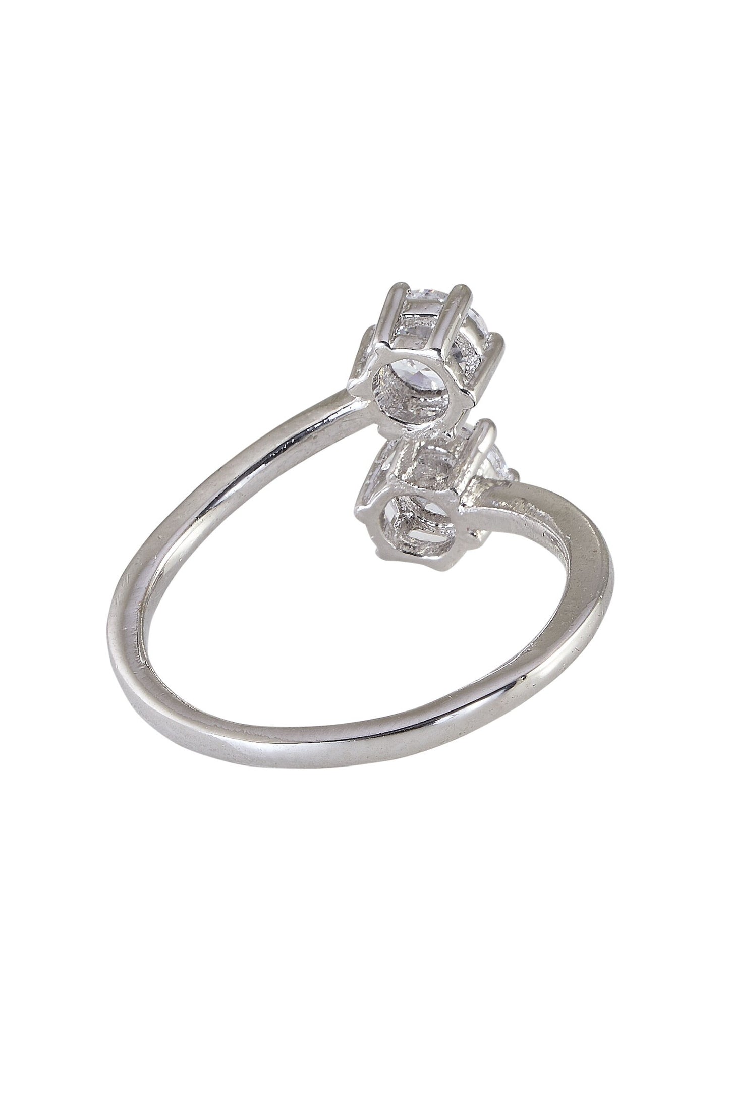 Liora Two Stone Embellished Open Ring