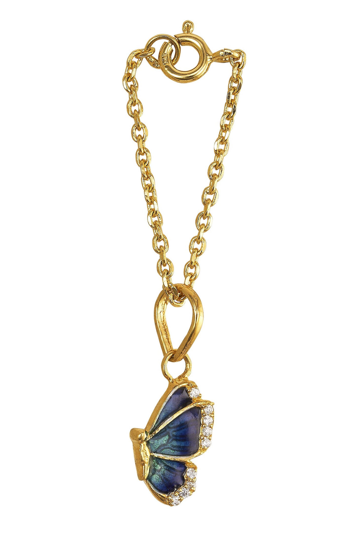 Enamelled Butterfly Watch Charm