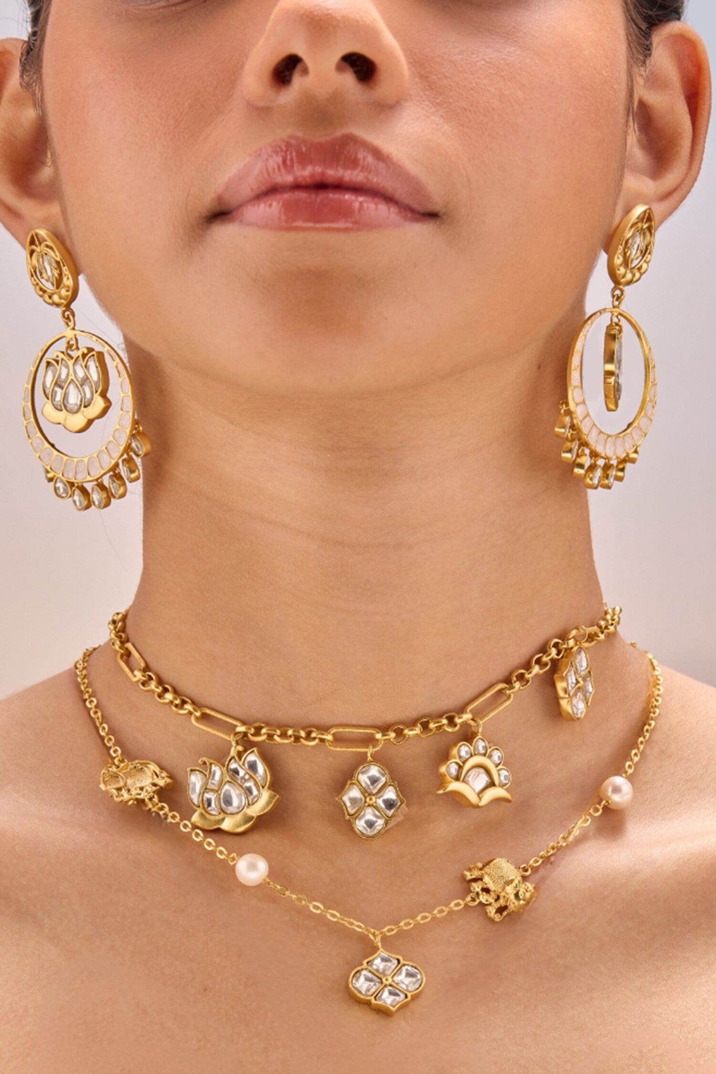 Polki Haathi Necklace