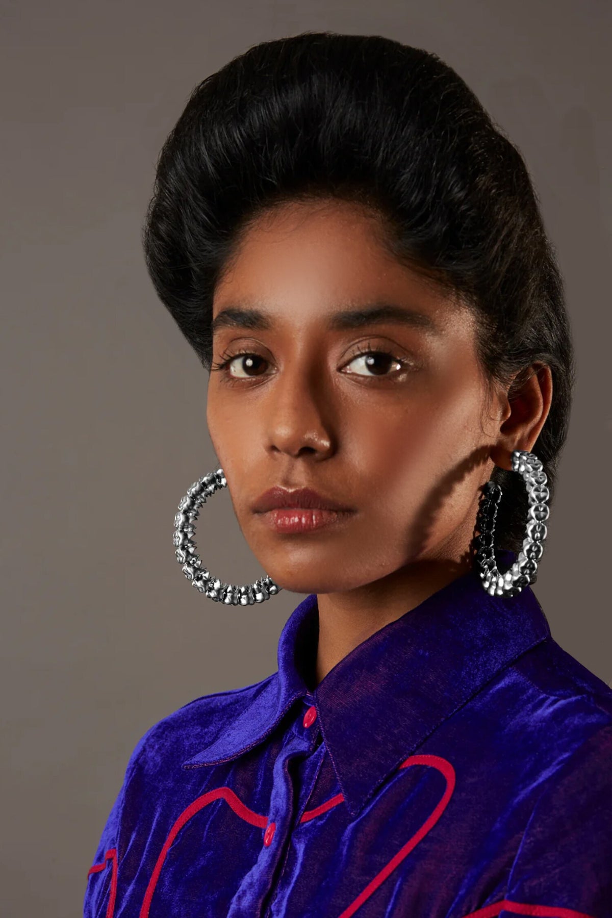 Silver Plated Teeth Earrings