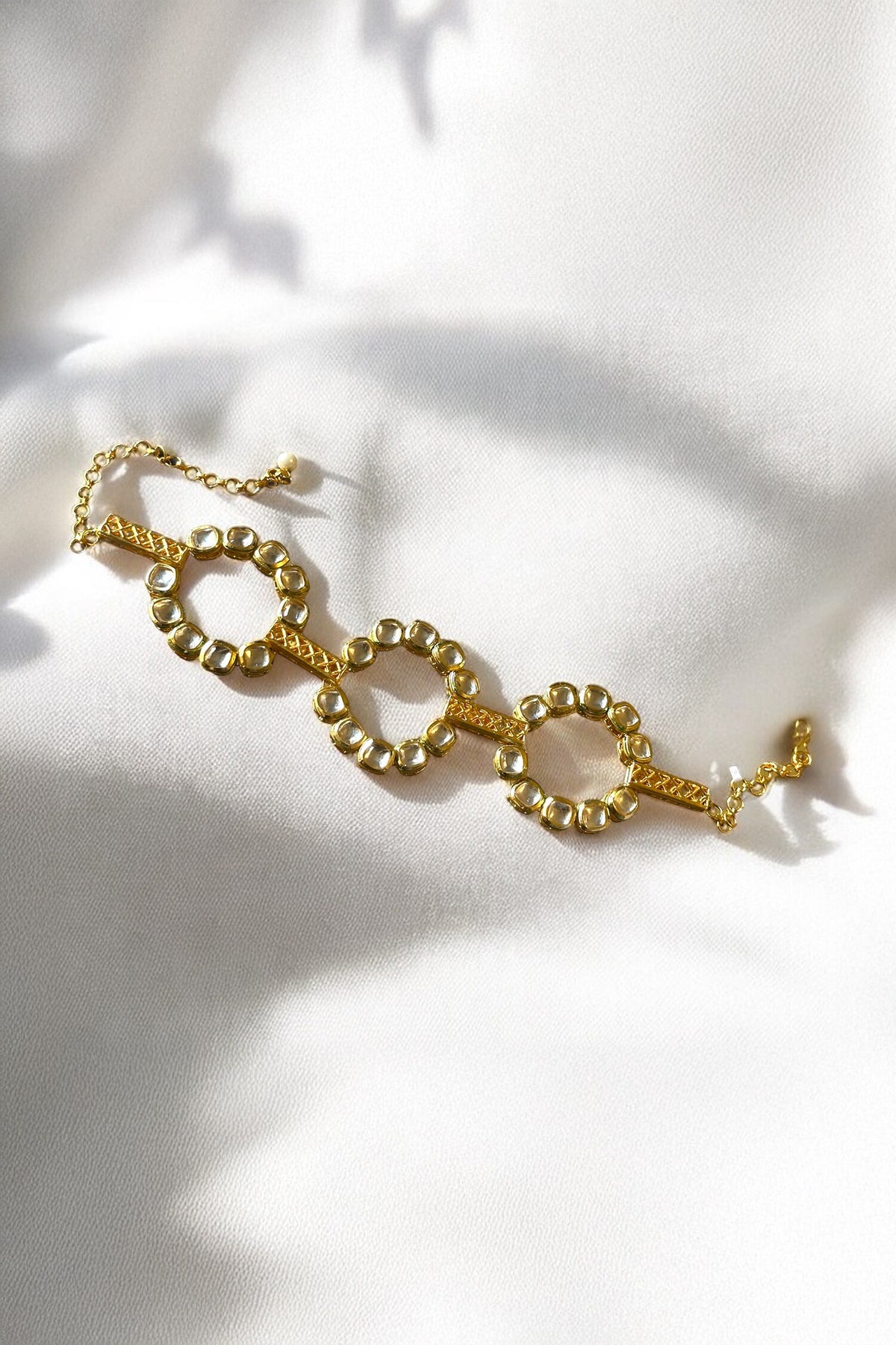 Gold Mirror Orbit Necklace Set