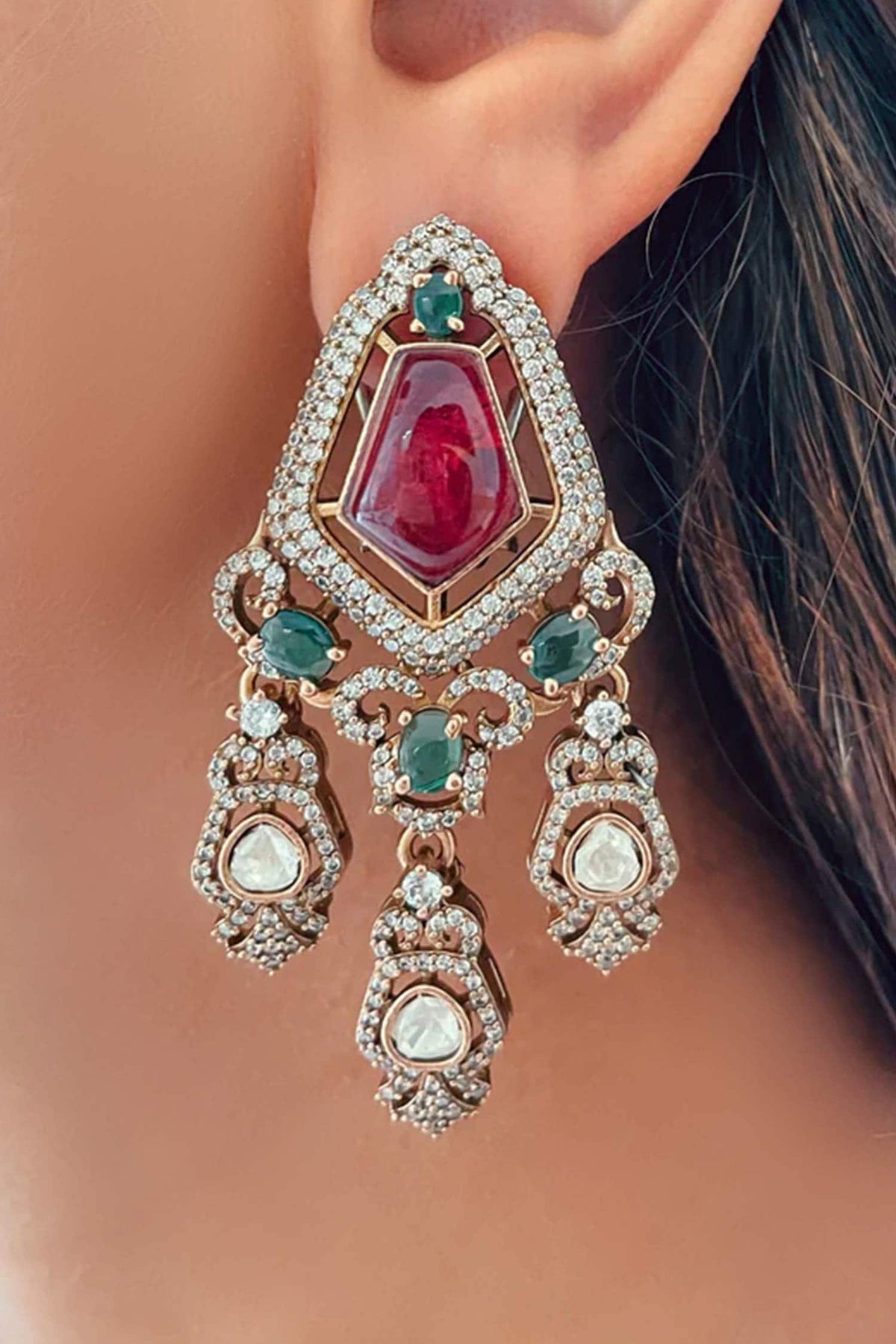 Polki Kundan Necklace Set