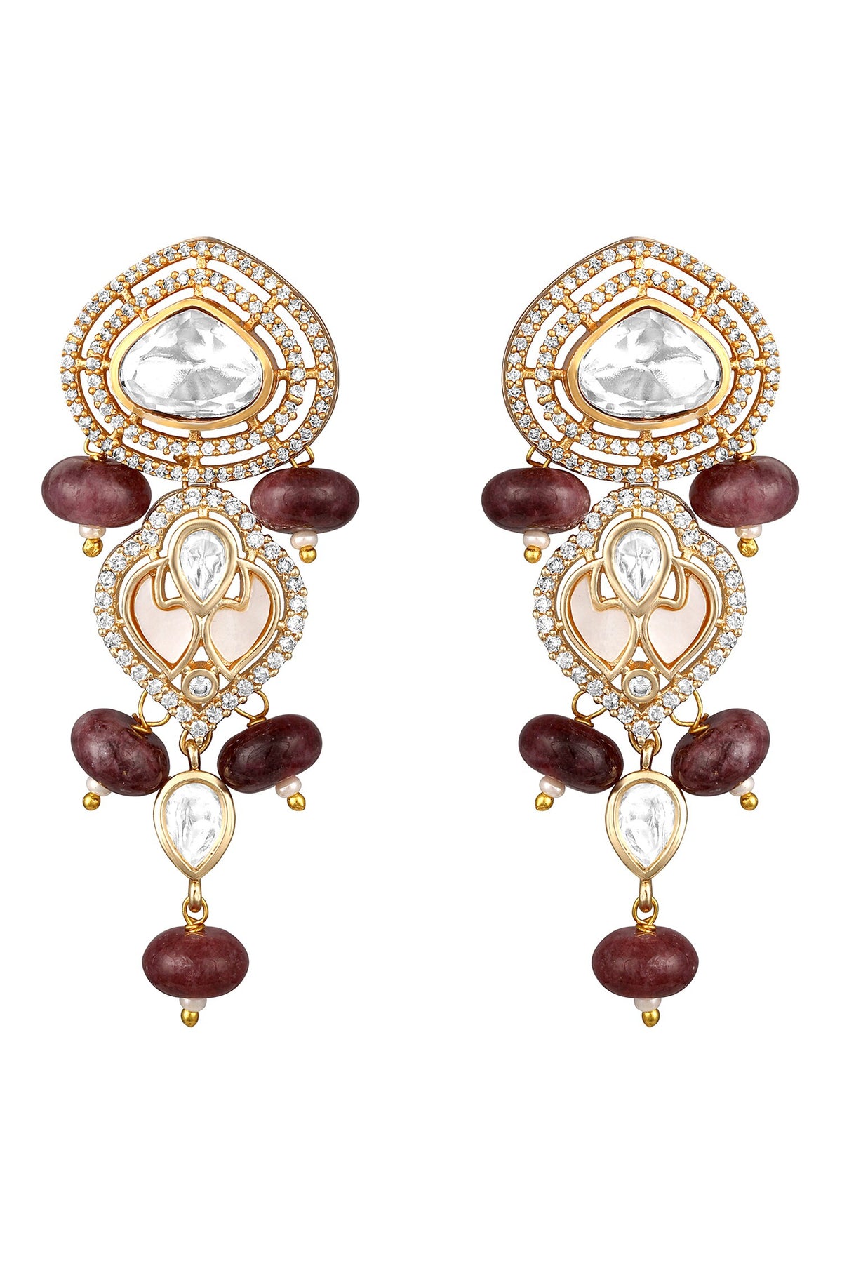 Jasper Pearl Beaded Necklace & Earring Set